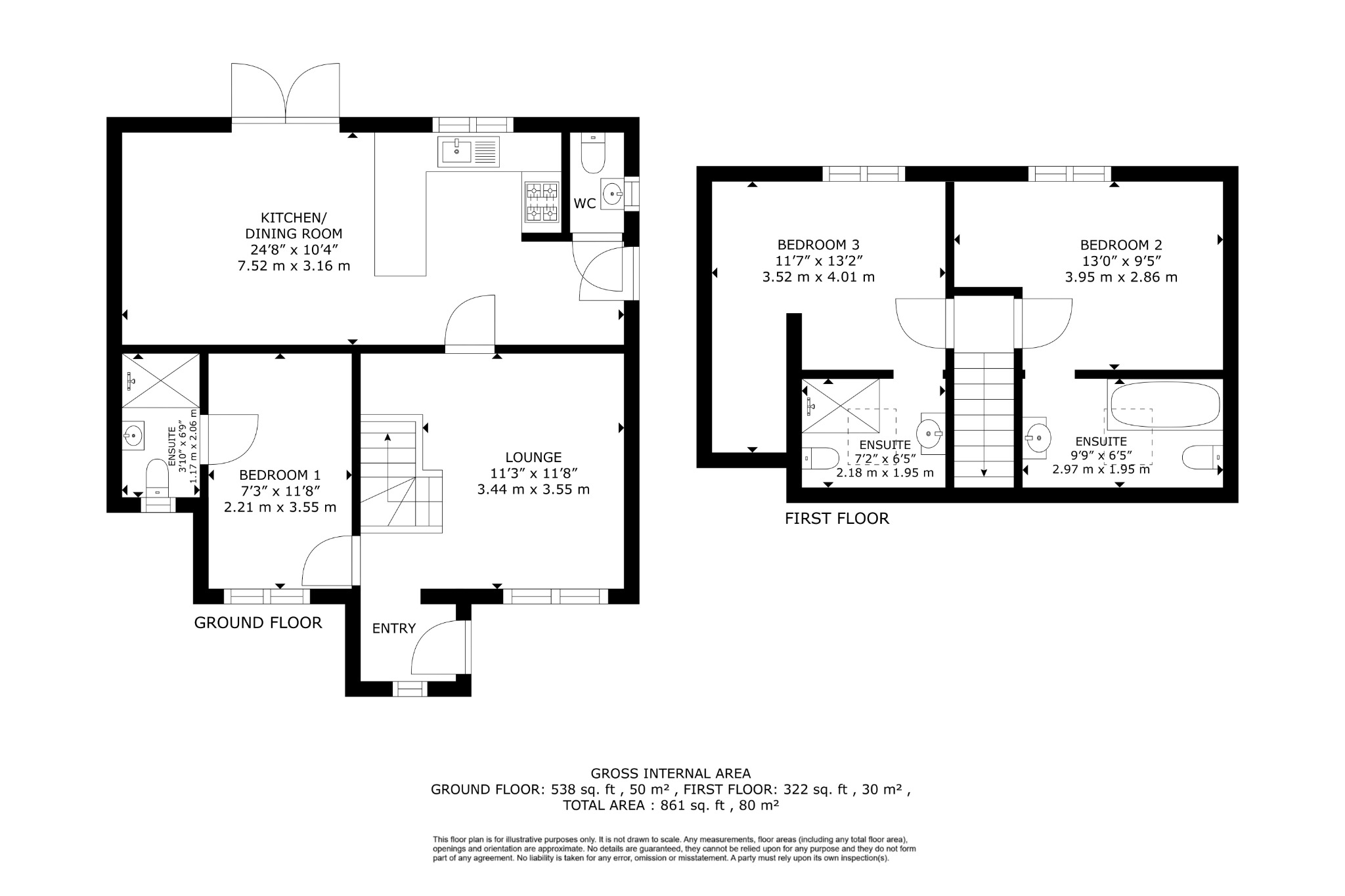 3 bed detached house for sale in 4 Long Pasture Drive, Norton, Doncaster, South Yorkshire, DN6 9FJ - Property floorplan