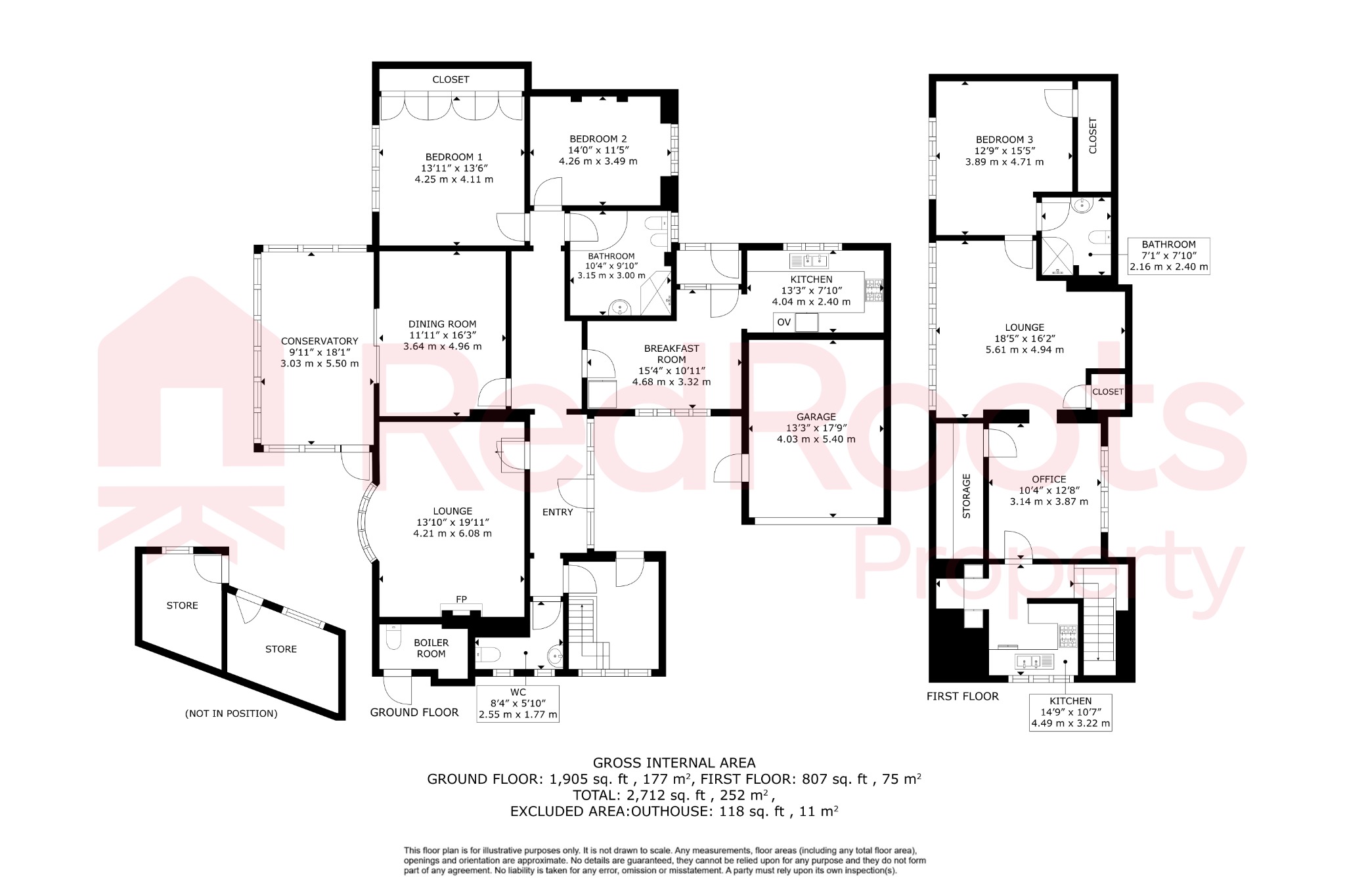 3 bed detached house for sale in Brook House, Chapel Hill, Clayton, Doncaster, South Yorkshire, DN5 - Property floorplan