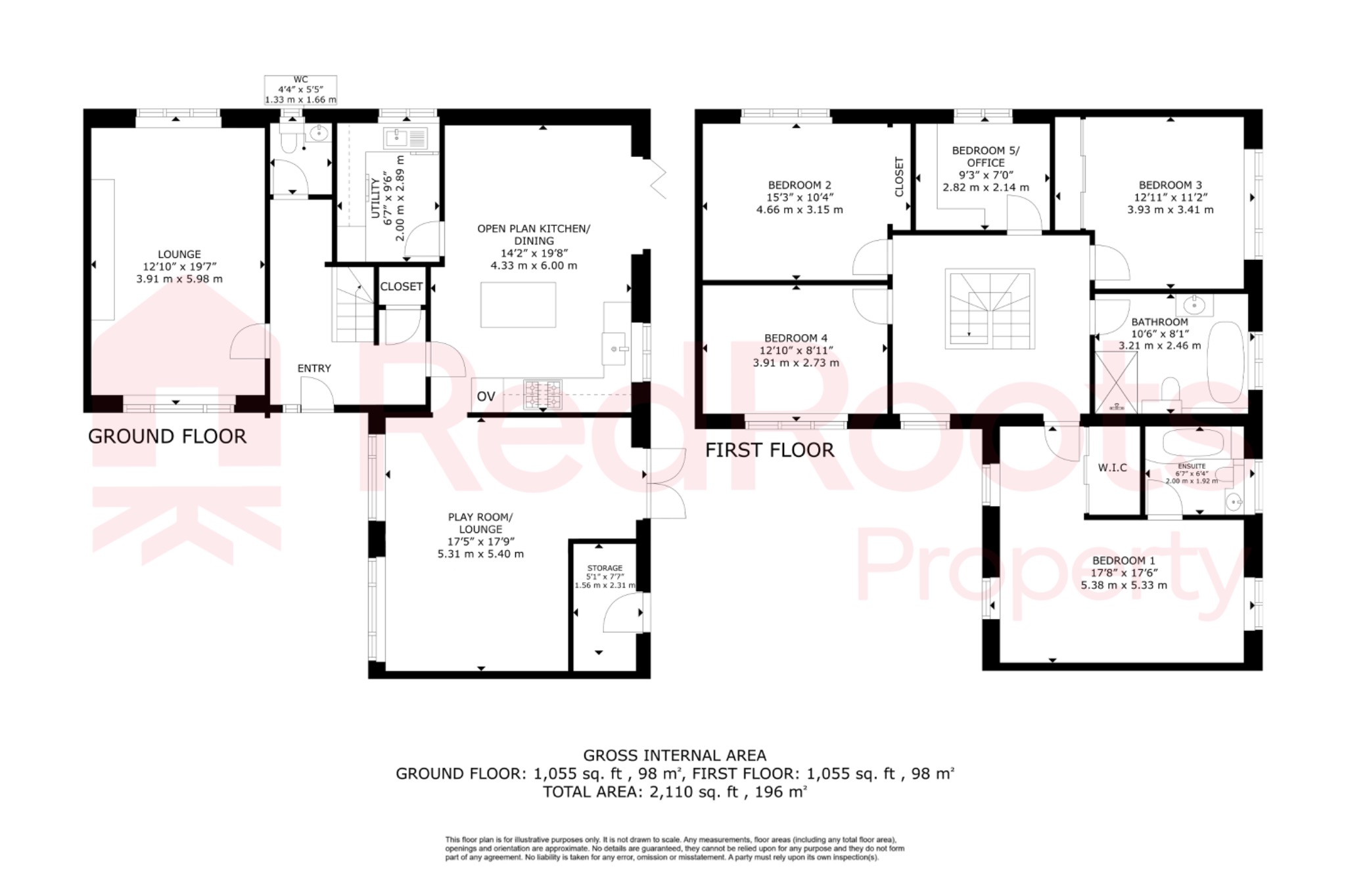 5 bed detached house for sale in Peters Close, Upton, Pontefract, West Yorkshire, WF9 - Property floorplan