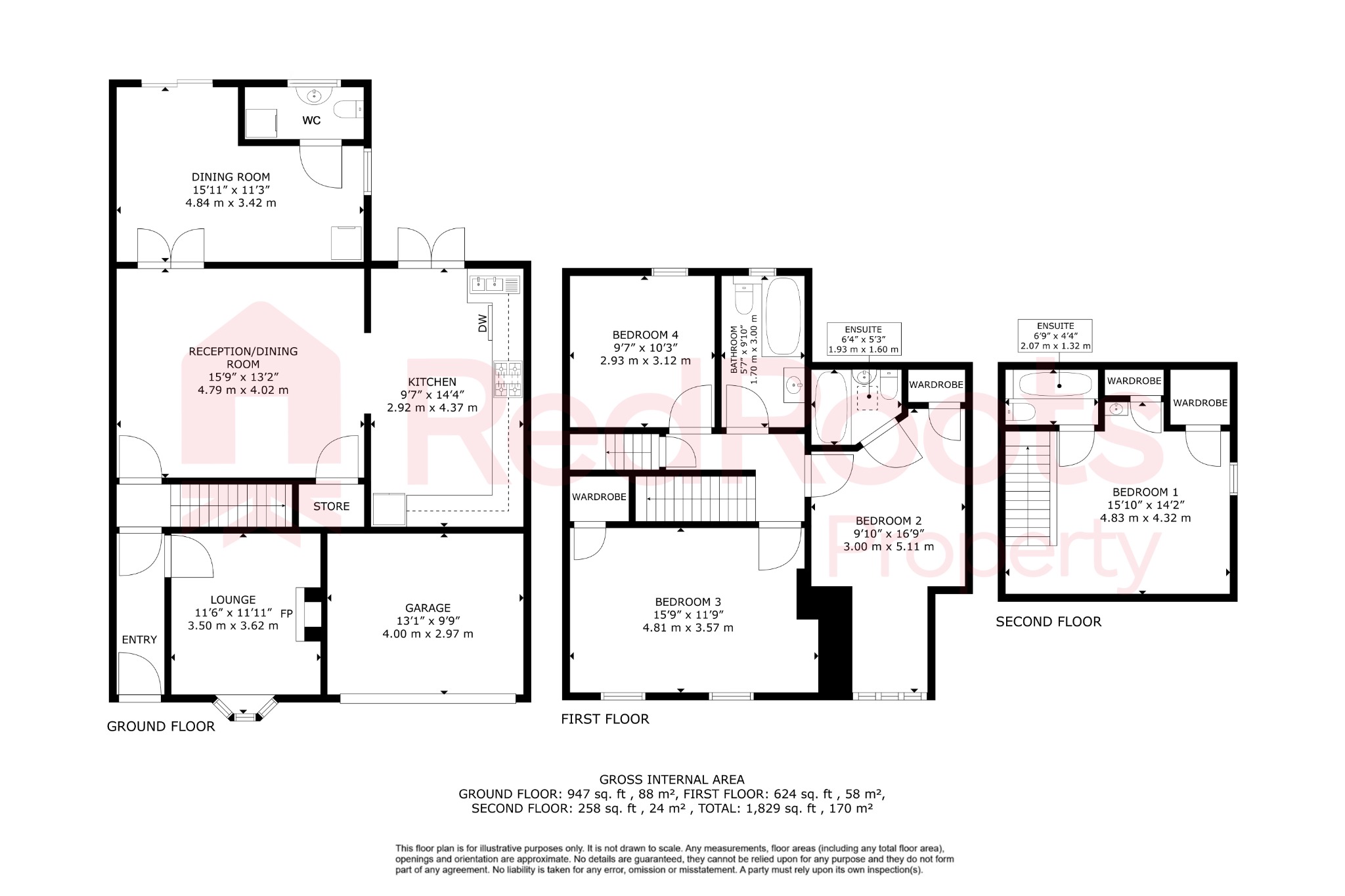 4 bed semi-detached house for sale in School Street, Great Houghton, Barnsley - Property floorplan