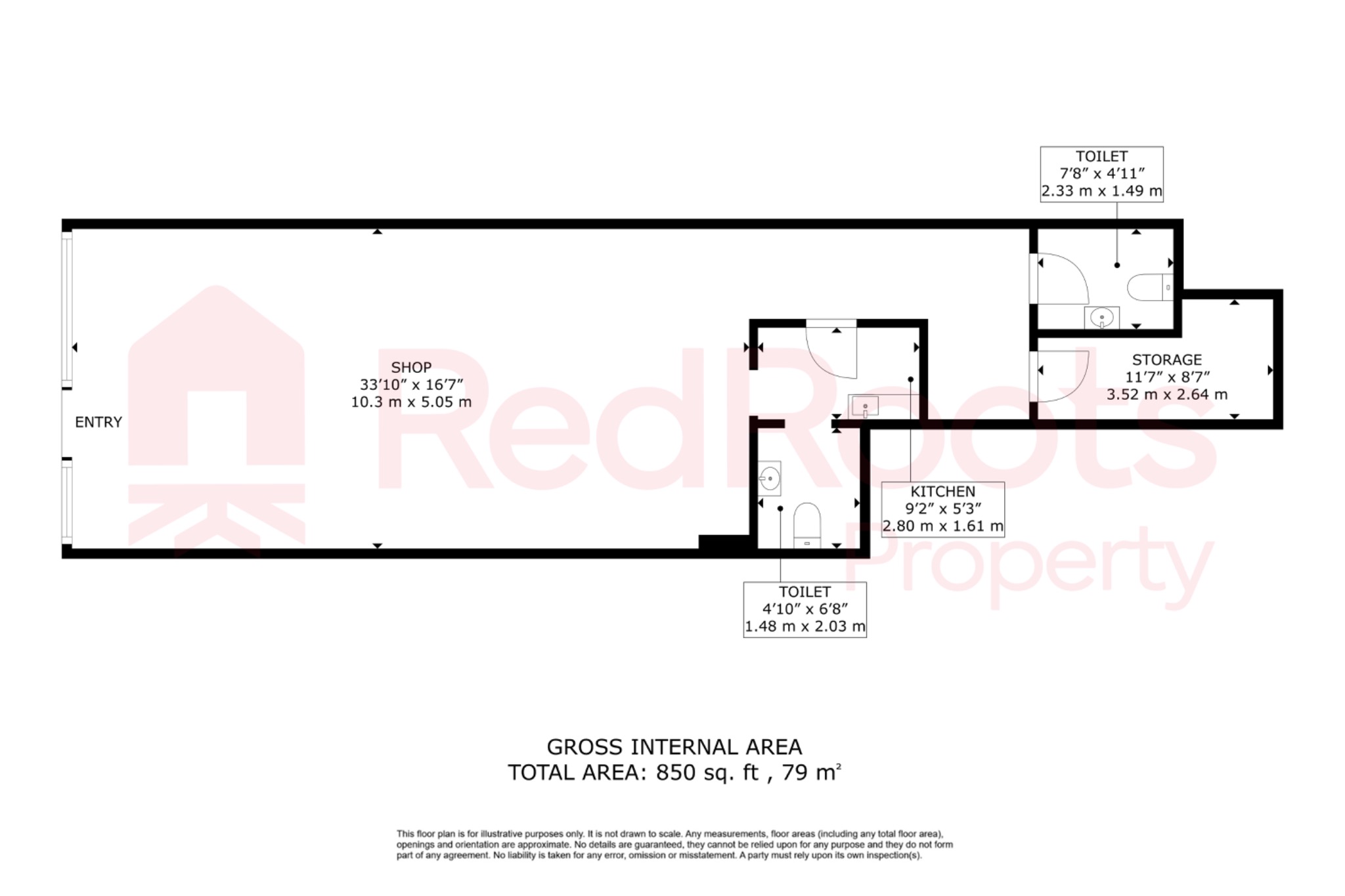 Commercial property to rent in 24 Barnsley Road, South Elmsall, Pontefract, West Yorkshire, WF9 - Property floorplan