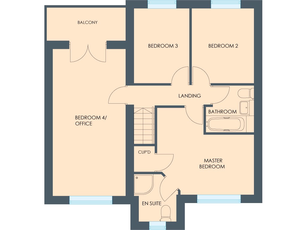 4 bed semi-detached house for sale in The Queen, Treetops II, Off Swann Road, South Kirkby, WF9 - Property floorplan