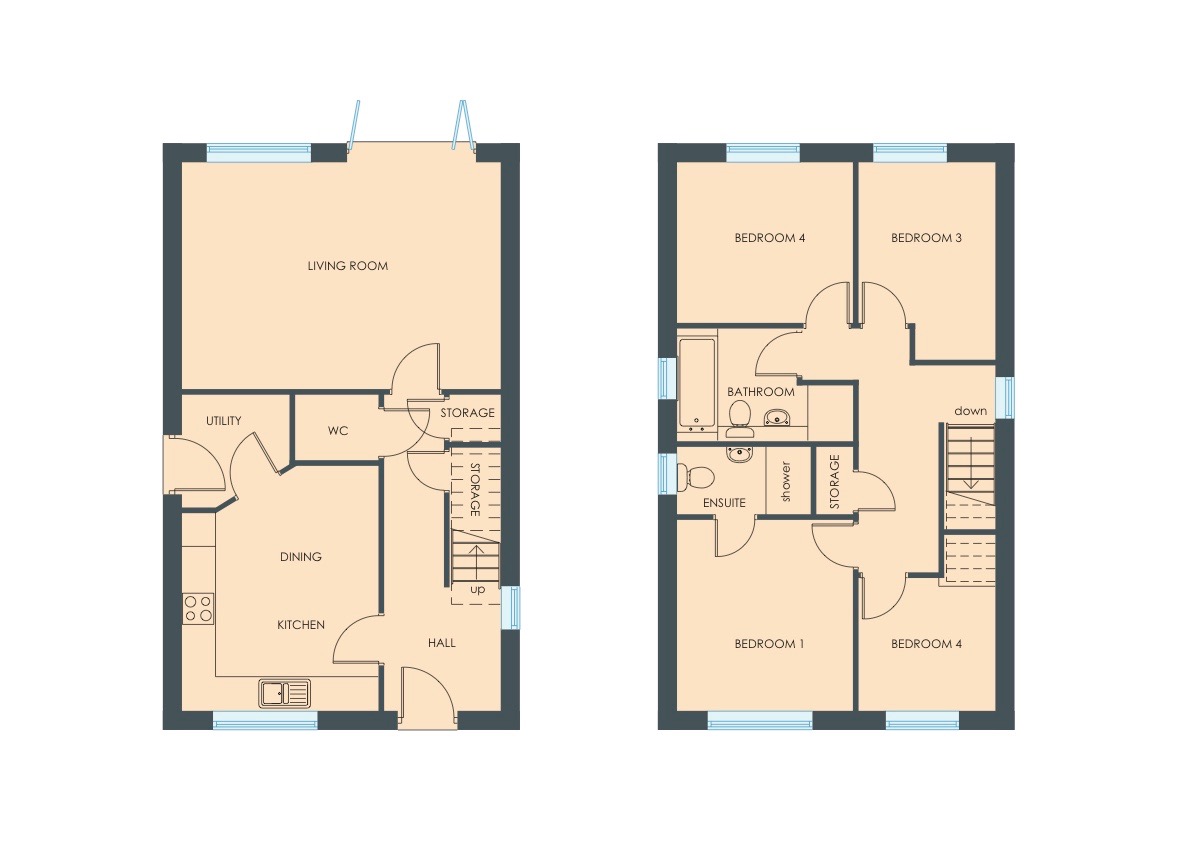 4 bed detached house for sale in Jackson’s Landing, Shepherds Way, Knottingley, West Yorkshire, WF11 - Property floorplan