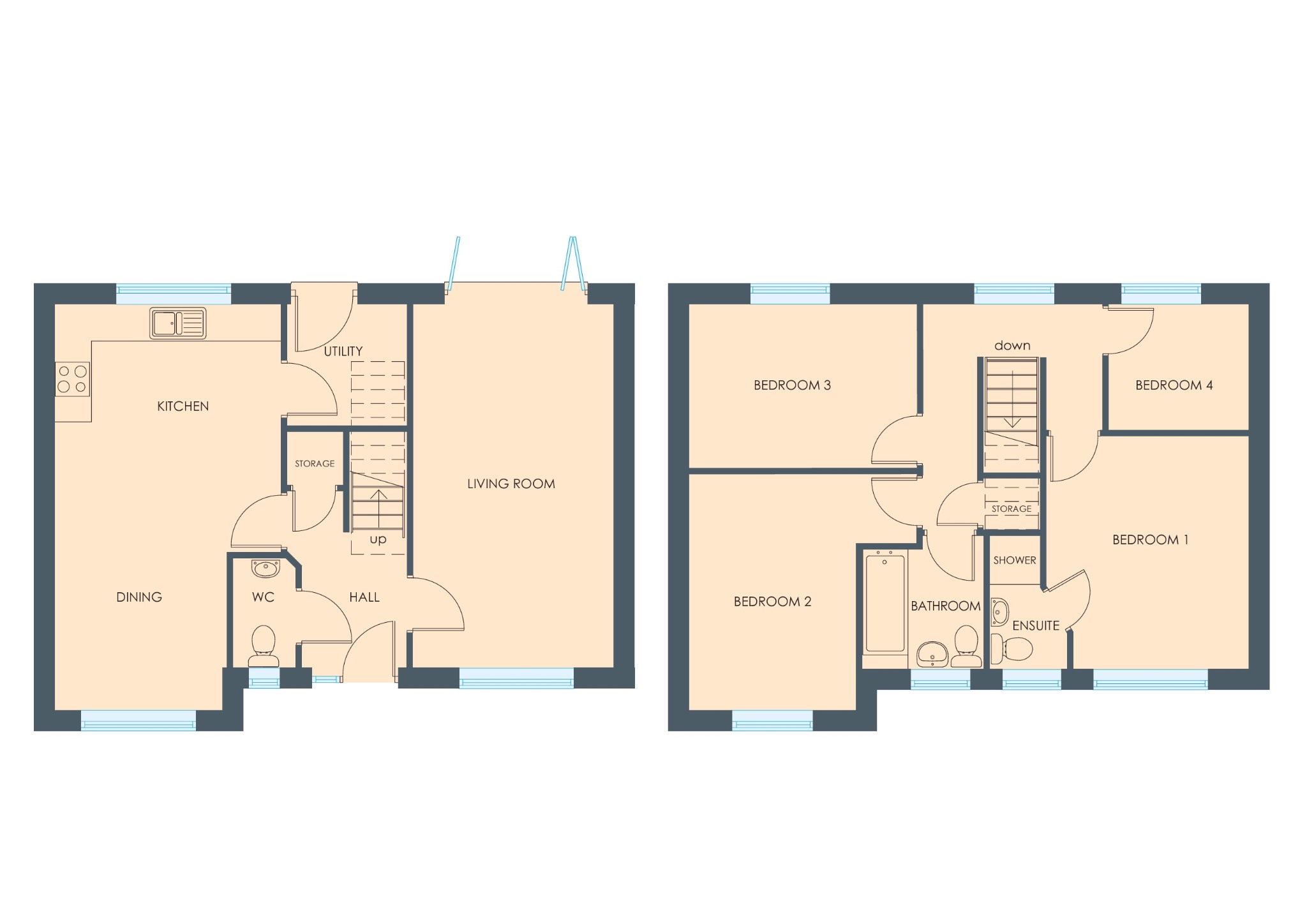 4 bed detached house for sale in Jackson’s Landing, Shepherds Way, Knottingley, West Yorkshire, WF11 - Property floorplan
