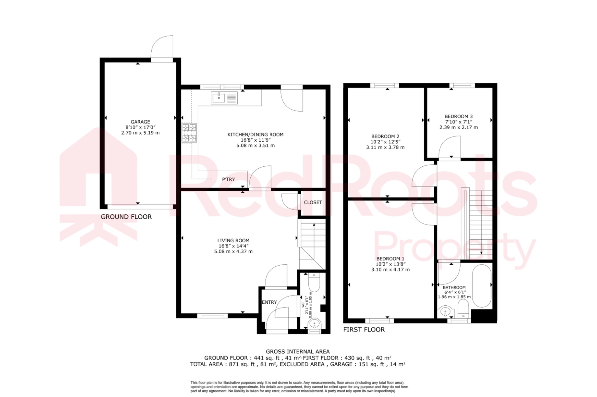 3 bed detached house to rent in Hemsworth, Pontefract, West Yorkshire, WF9 - Property floorplan