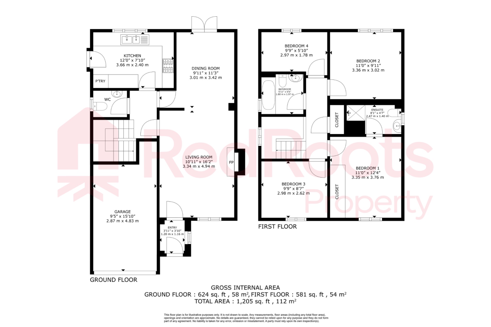 4 bed detached house for sale in Bluebell Way, Upton, WF9 - Property floorplan