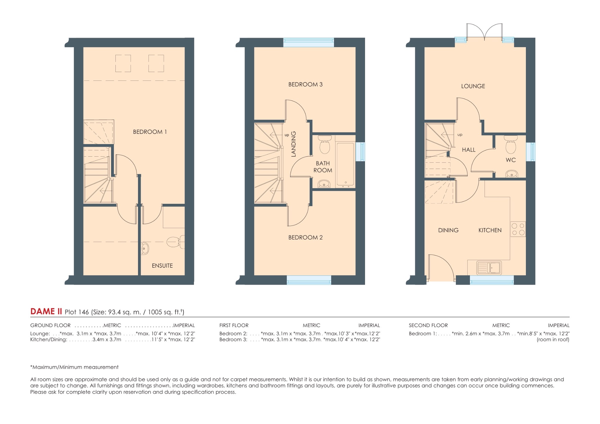 3 bed semi-detached house for sale in Jackson’s Landing, Shepherds Way, Knottingley, West Yorkshire, WF11 - Property floorplan
