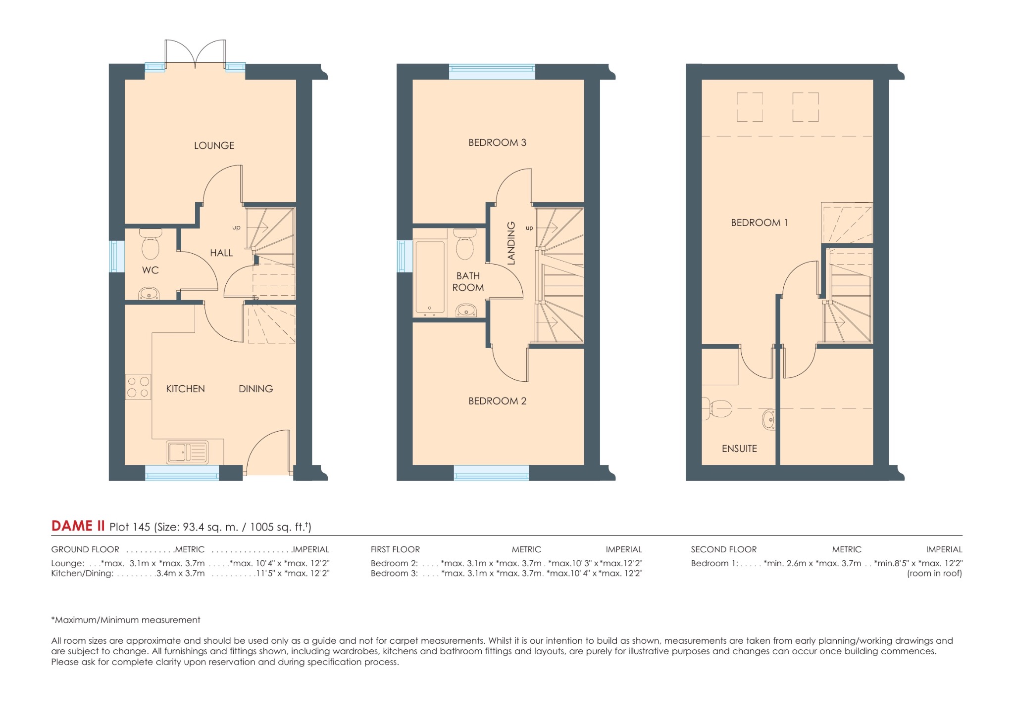 3 bed semi-detached house for sale in Jackson’s Landing, Shepherds Way, Knottingley, West Yorkshire, WF11 - Property floorplan