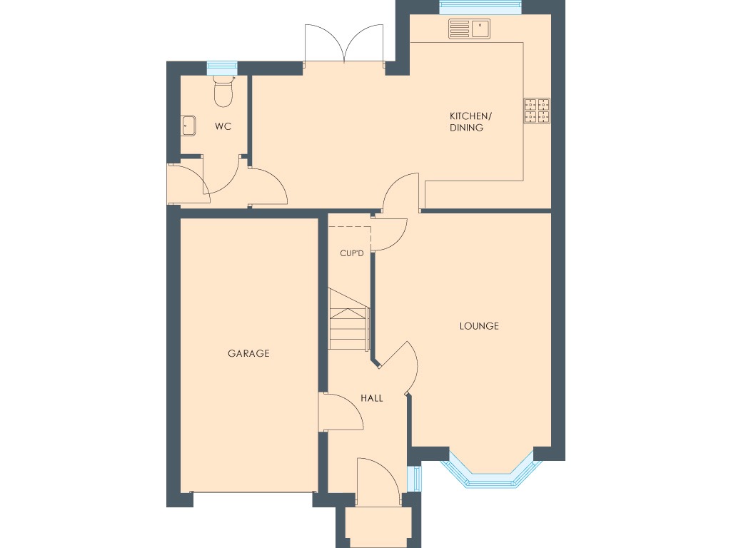 4 bed detached house for sale in Plot 14 - The King, Treetops II, Swann Road, South Kirkby, Pontefract, West Yorkshire, WF9 3FJ - Property floorplan