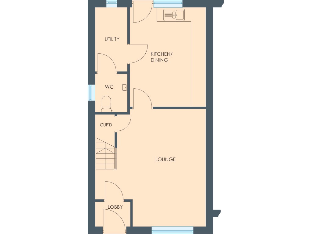 3 bed semi-detached house for sale in Plots 21/22 - The Prince & Princess Treetops II, Swann Road, South Kirkby, Pontefract, West Yorkshire, WF9 3FJ - Property floorplan
