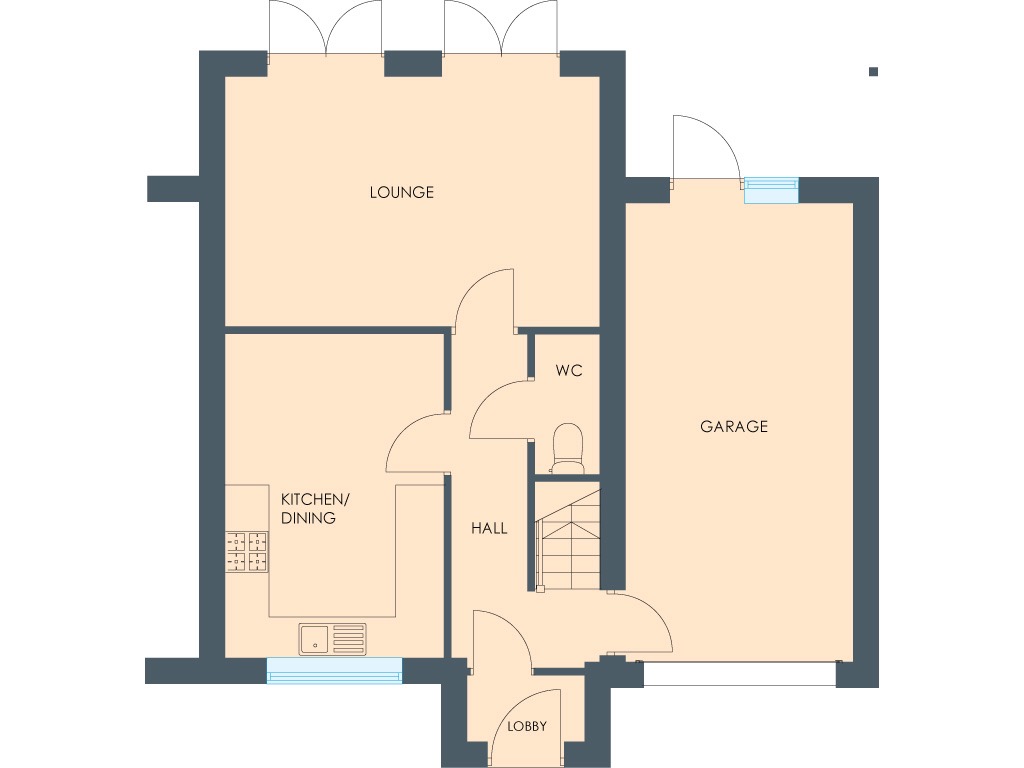 4 bed semi-detached house for sale in Plots 16/17, The Queen, Treetop II, Swann Road, South Kirkby, Pontefract, West Yorkshire, WF9 3FJ - Property floorplan