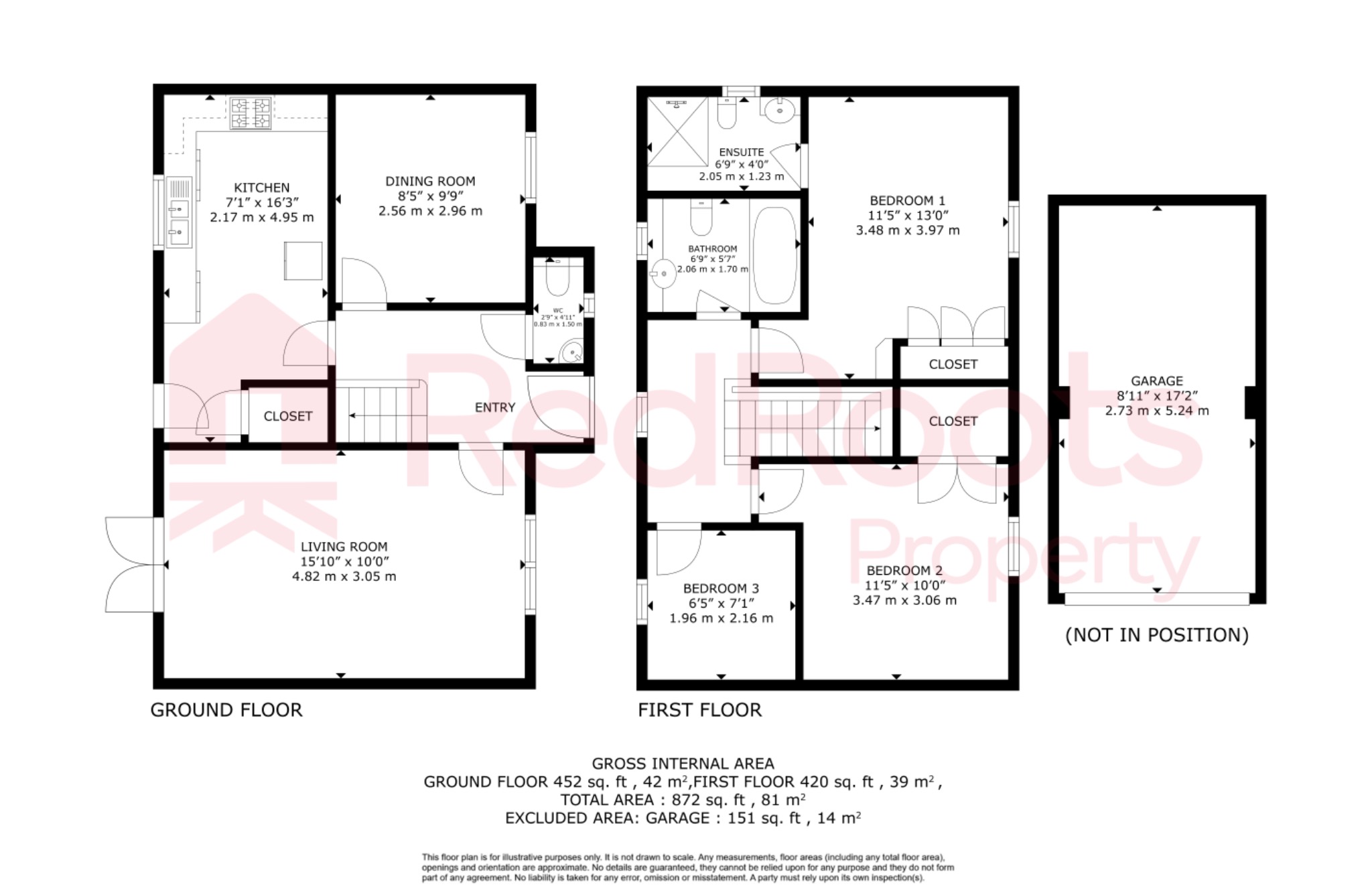 3 bed detached house for sale in Orchid Crest, Upton, Pontefract, WF9 - Property floorplan