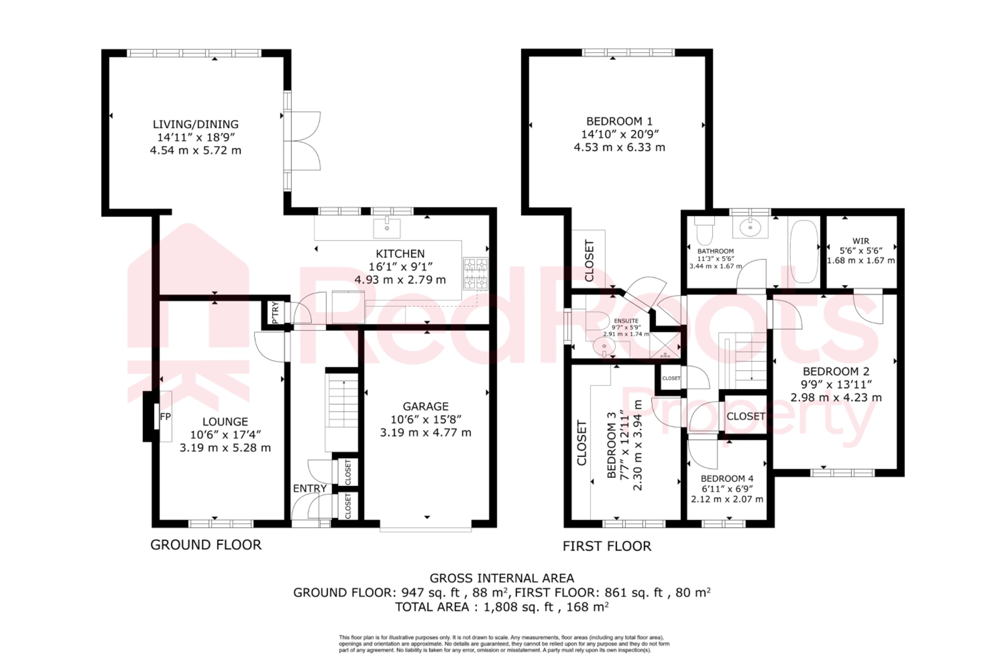 4 bed detached house for sale in South Elmsall, Pontefract, West Yorkshire, WF9 - Property floorplan