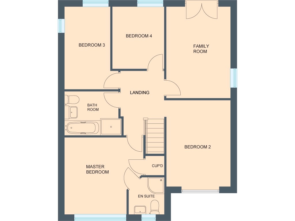 4 bed detached house for sale in Plot 13, The Grand Duke, Treetops II, South Kirkby, WF9 - Property floorplan