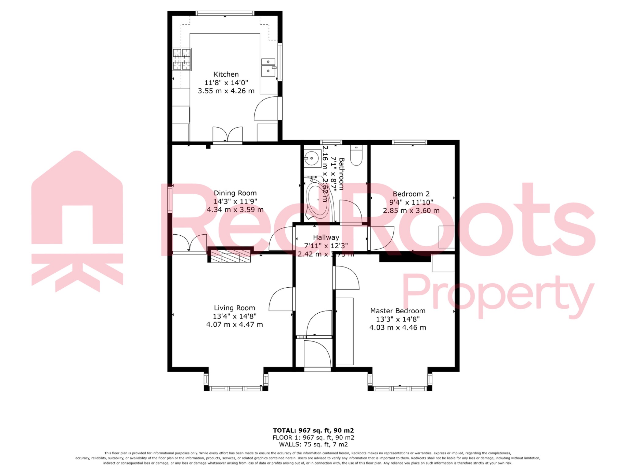 2 bed detached bungalow for sale in Watch House Lane, Doncaster, South Yorkshire, DN5 - Property floorplan