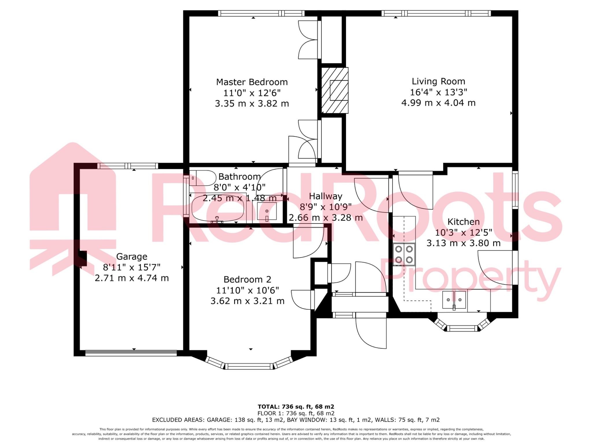 2 bed detached bungalow for sale in Amersall Road, Doncaster, South Yorkshire, DN5 - Property floorplan