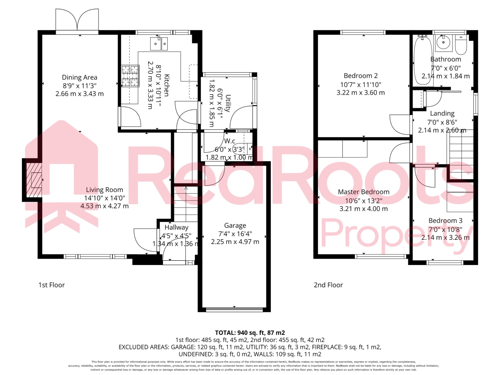 3 bed detached house for sale in Acacia Road, Skellow, Doncaster, South Yorkshire, DN6 - Property floorplan