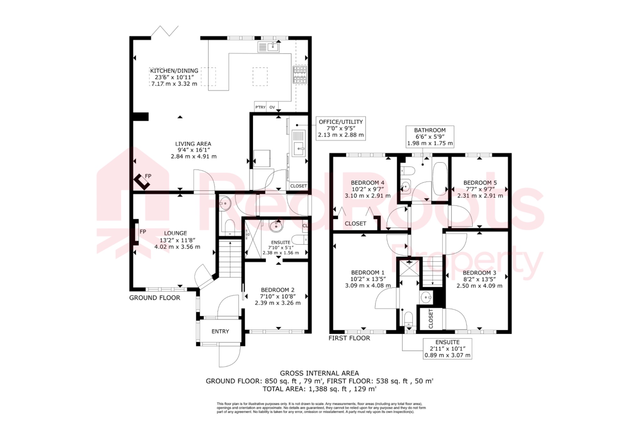 5 bed detached house for sale in Fossard Way, Scawthorpe, Doncaster, South Yorkshire, DN5 - Property floorplan