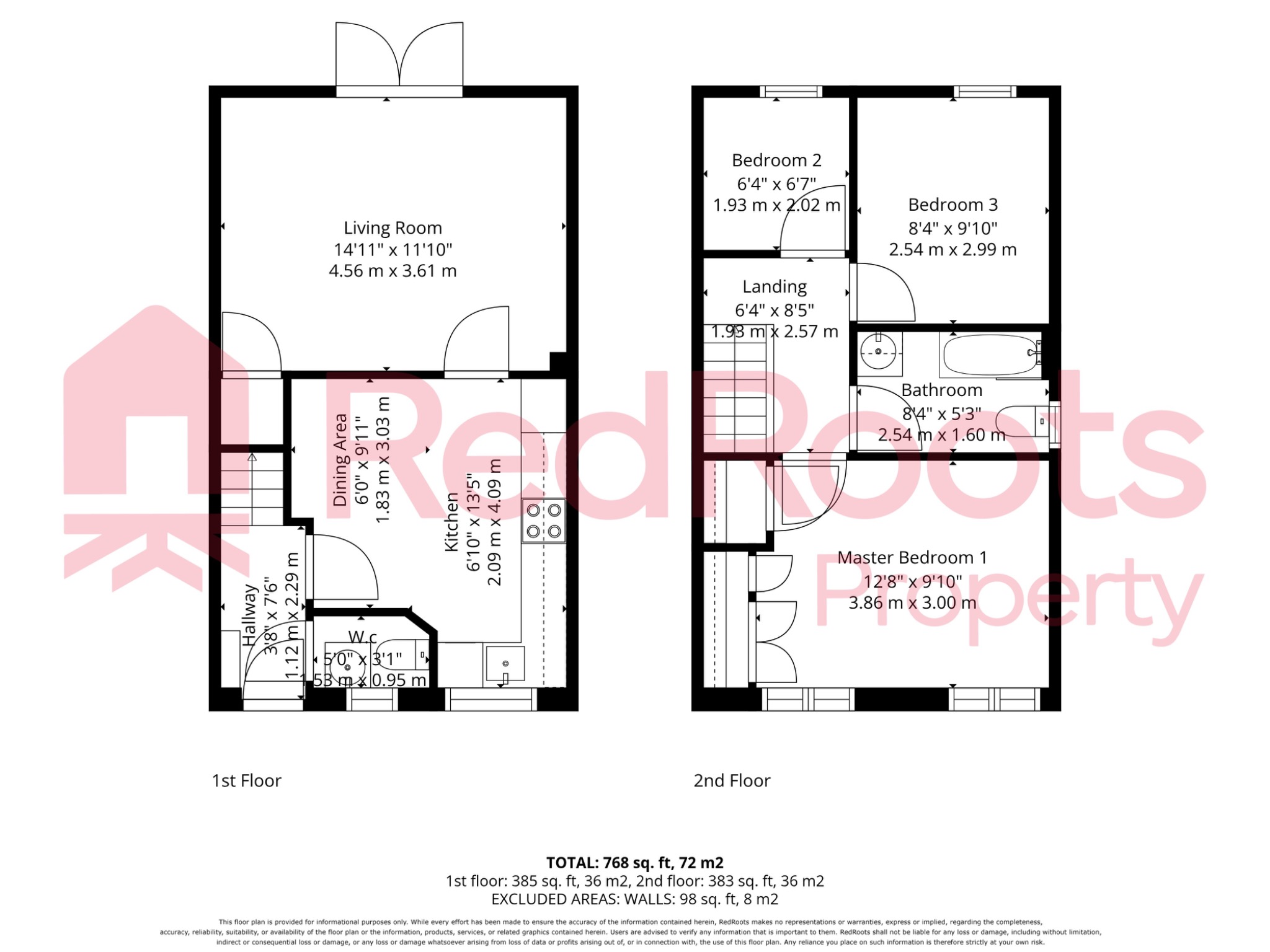 3 bed semi-detached house for sale in Creek Drive, Woodlands, Doncaster, South Yorkshire, DN6 - Property floorplan