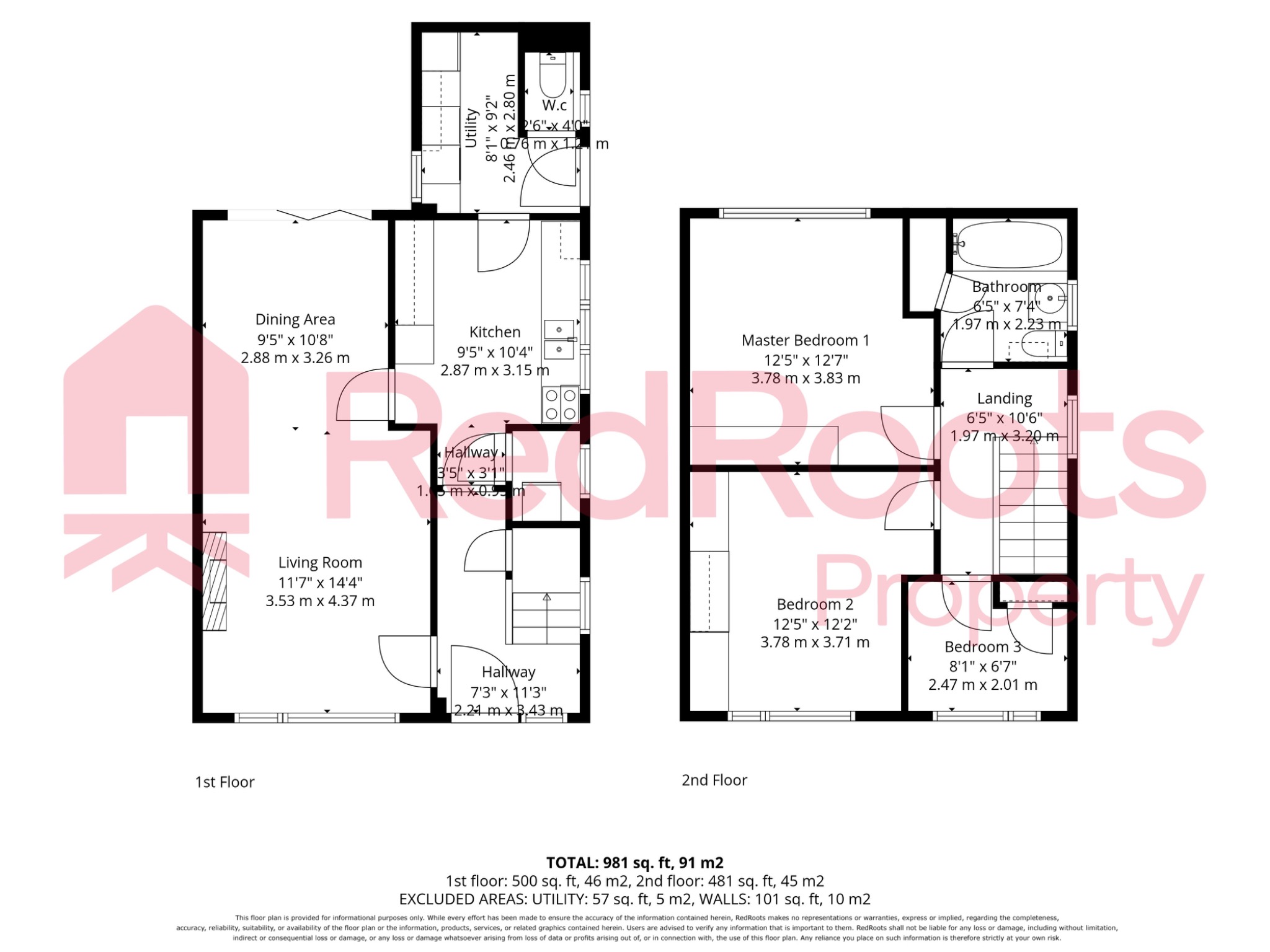 3 bed semi-detached house for sale in Gurth Avenue, Edenthorpe, Doncaster DN3 - Property floorplan