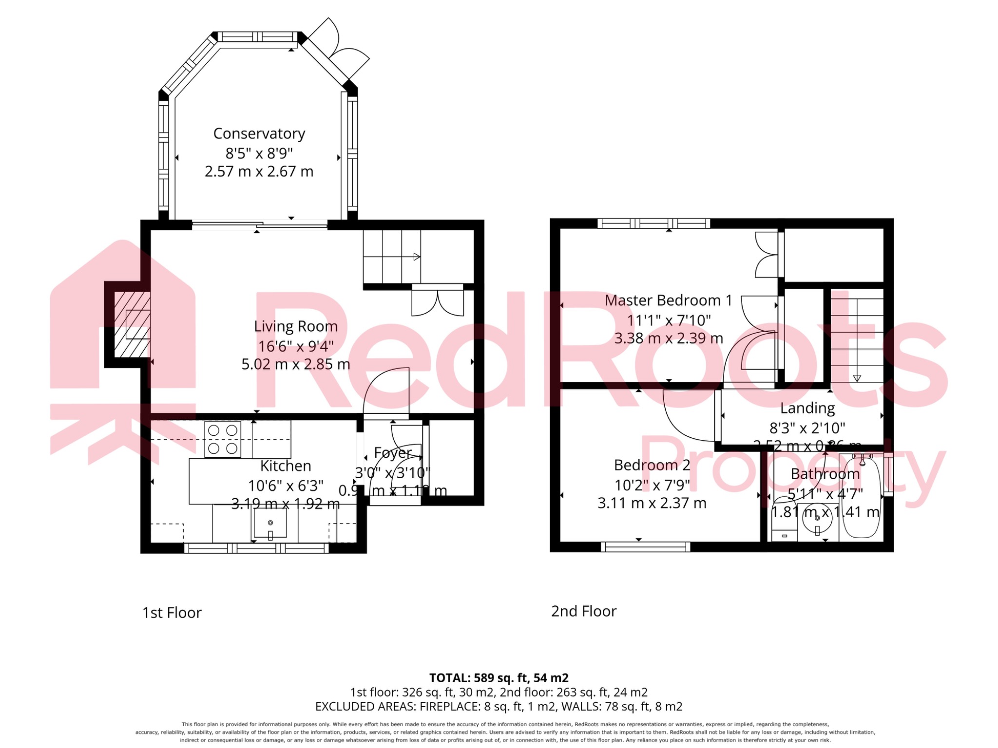 2 bed terraced house for sale in Elizabeth Avenue, Kirk Sandall, Doncaster, South Yorkshire, DN3 - Property floorplan