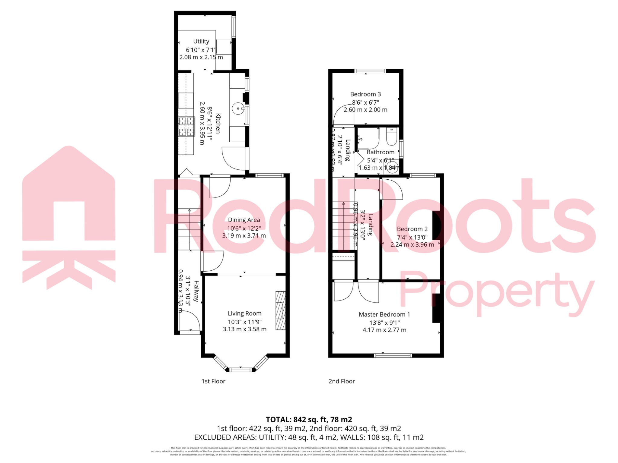 3 bed terraced house for sale in Cooke Street, Bentley, Doncaster, South Yorkshire, DN5 - Property floorplan
