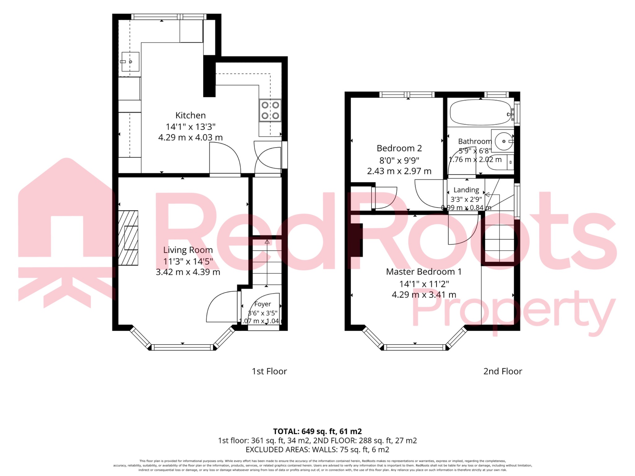 2 bed semi-detached house for sale in Williams Road, Doncaster, South Yorkshire, DN5 - Property floorplan