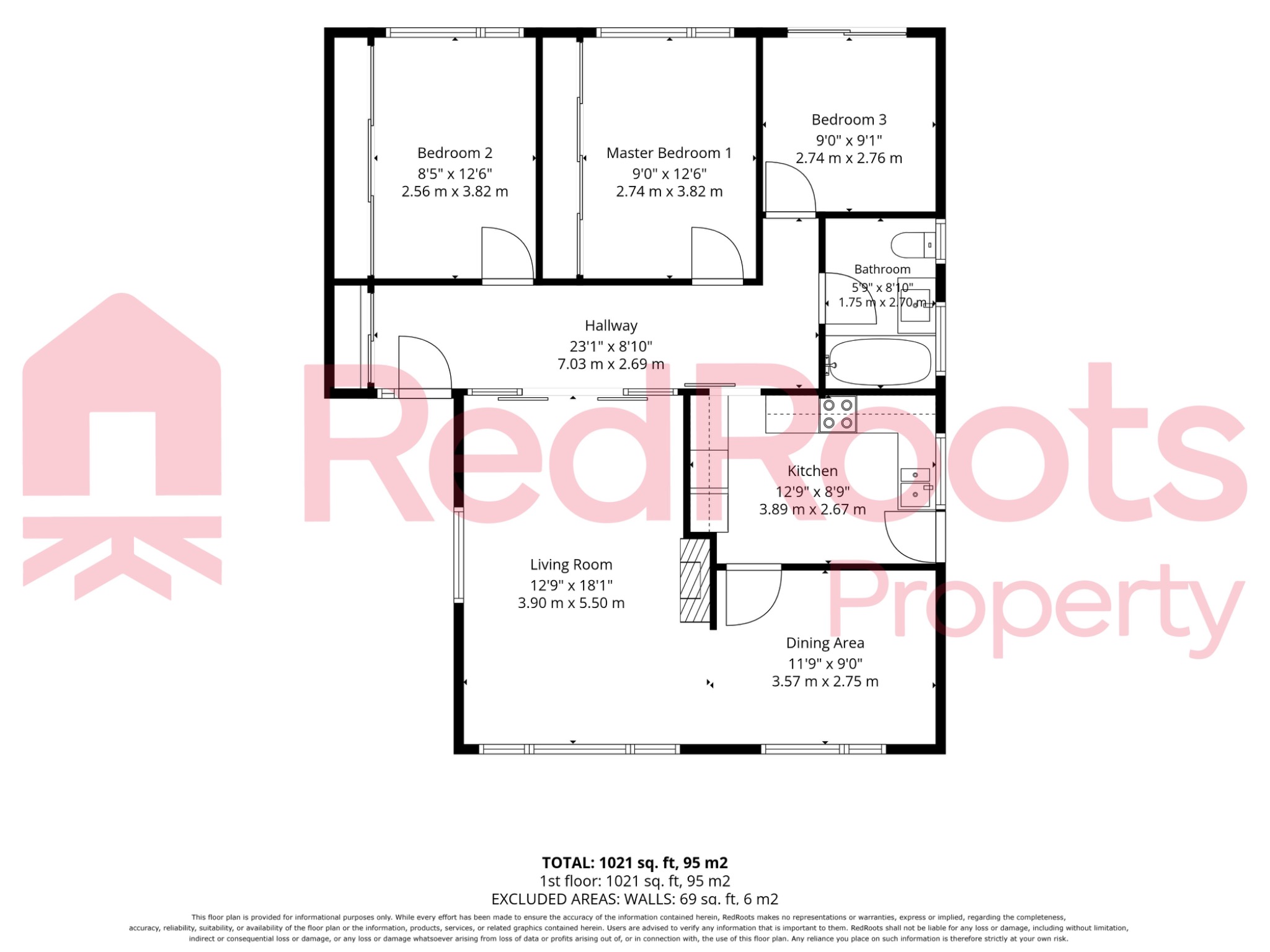 3 bed detached house for sale in Newlands Avenue, Skellow, Doncaster, South Yorkshire, DN6 - Property floorplan