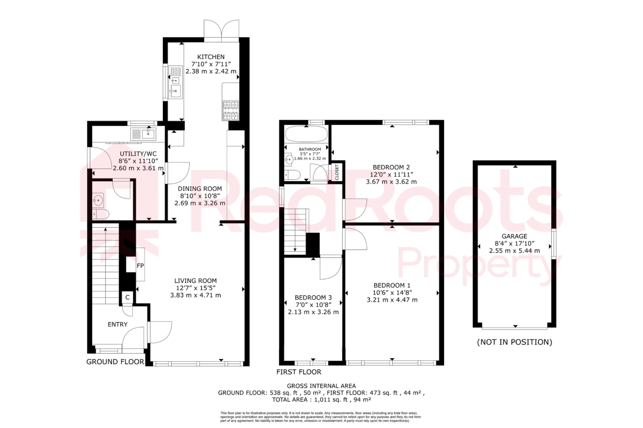 3 bed semi-detached house for sale in Kirkstall Close, Doncaster, South Yorkshire, DN5 - Property floorplan