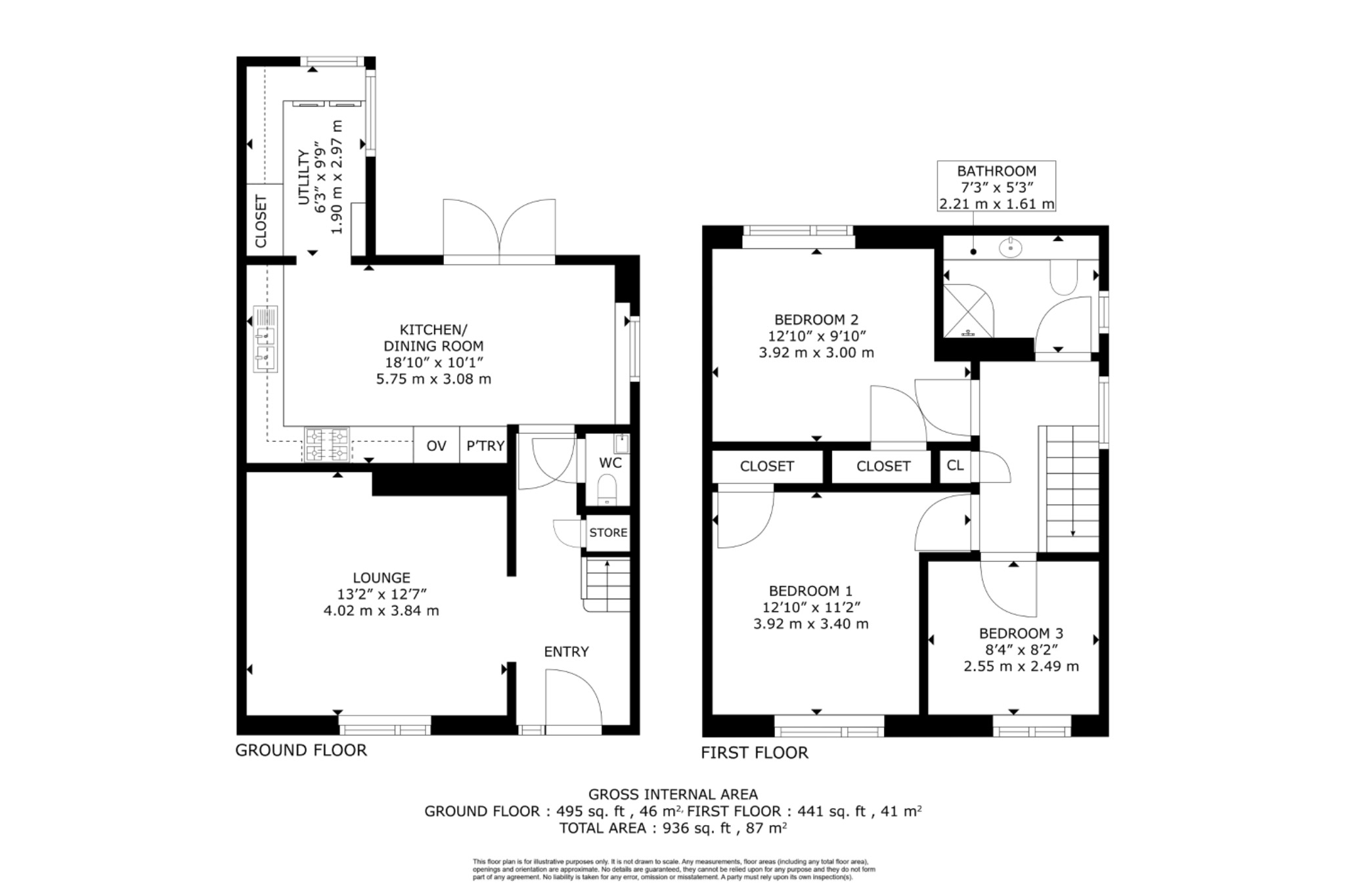 3 bed semi-detached house for sale in Petersgate, Doncaster, South Yorkshire, DN5 - Property floorplan