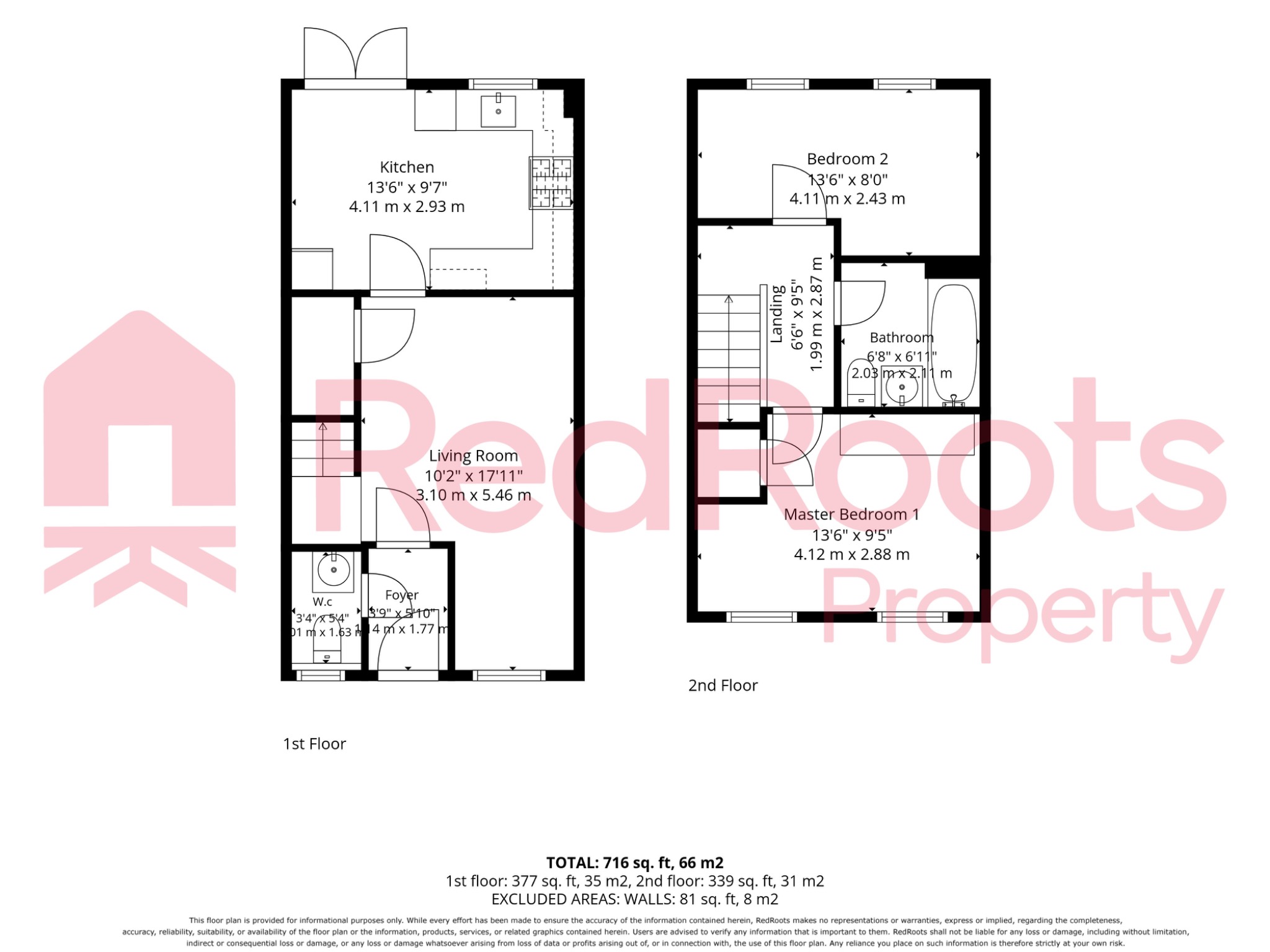2 bed semi-detached house for sale in Briars Lane, Stainforth, Doncaster, South Yorkshire, DN7 - Property floorplan