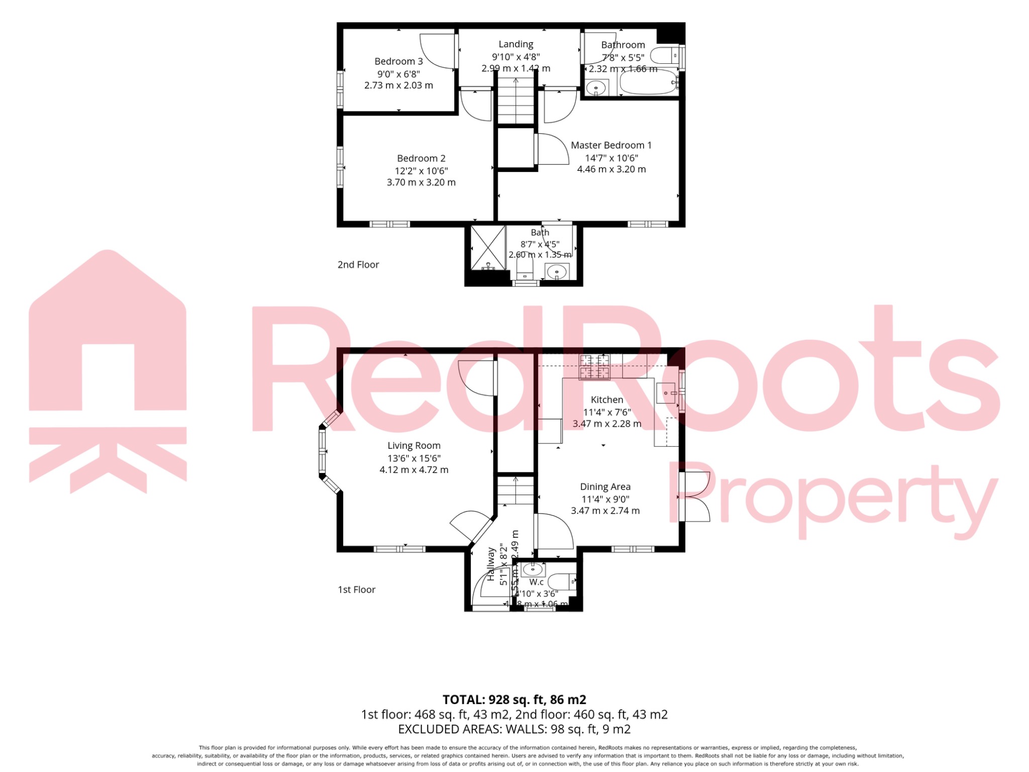 3 bed semi-detached house for sale in Empire Crescent, Woodlands, Doncaster, South Yorkshire, DN6 - Property floorplan