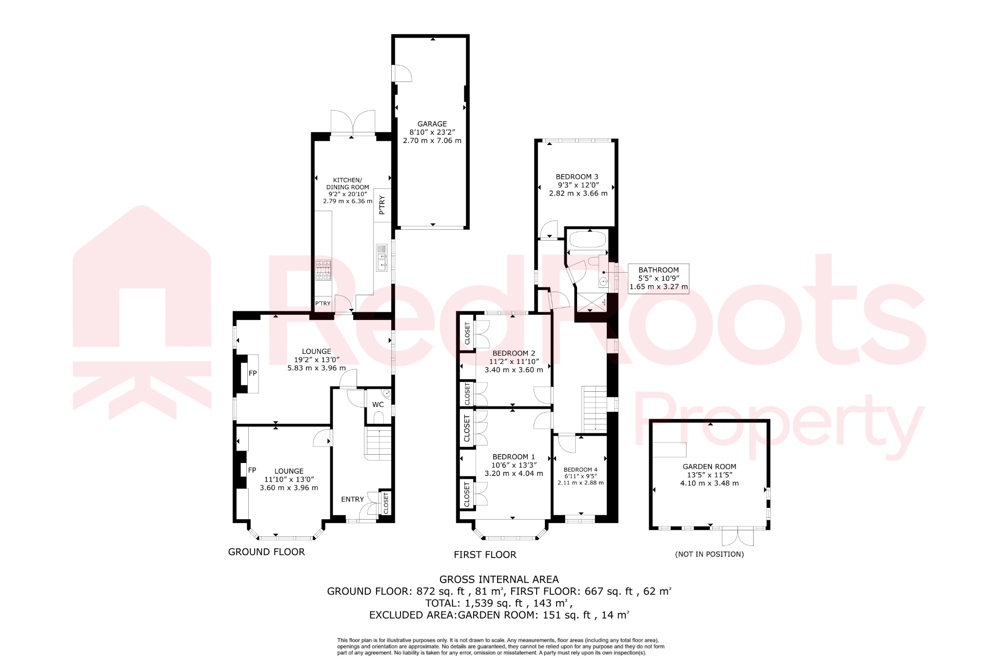 4 bed semi-detached house for sale in Melton Road, Sprotbrough, Doncaster, South Yorkshire, DN5 - Property floorplan