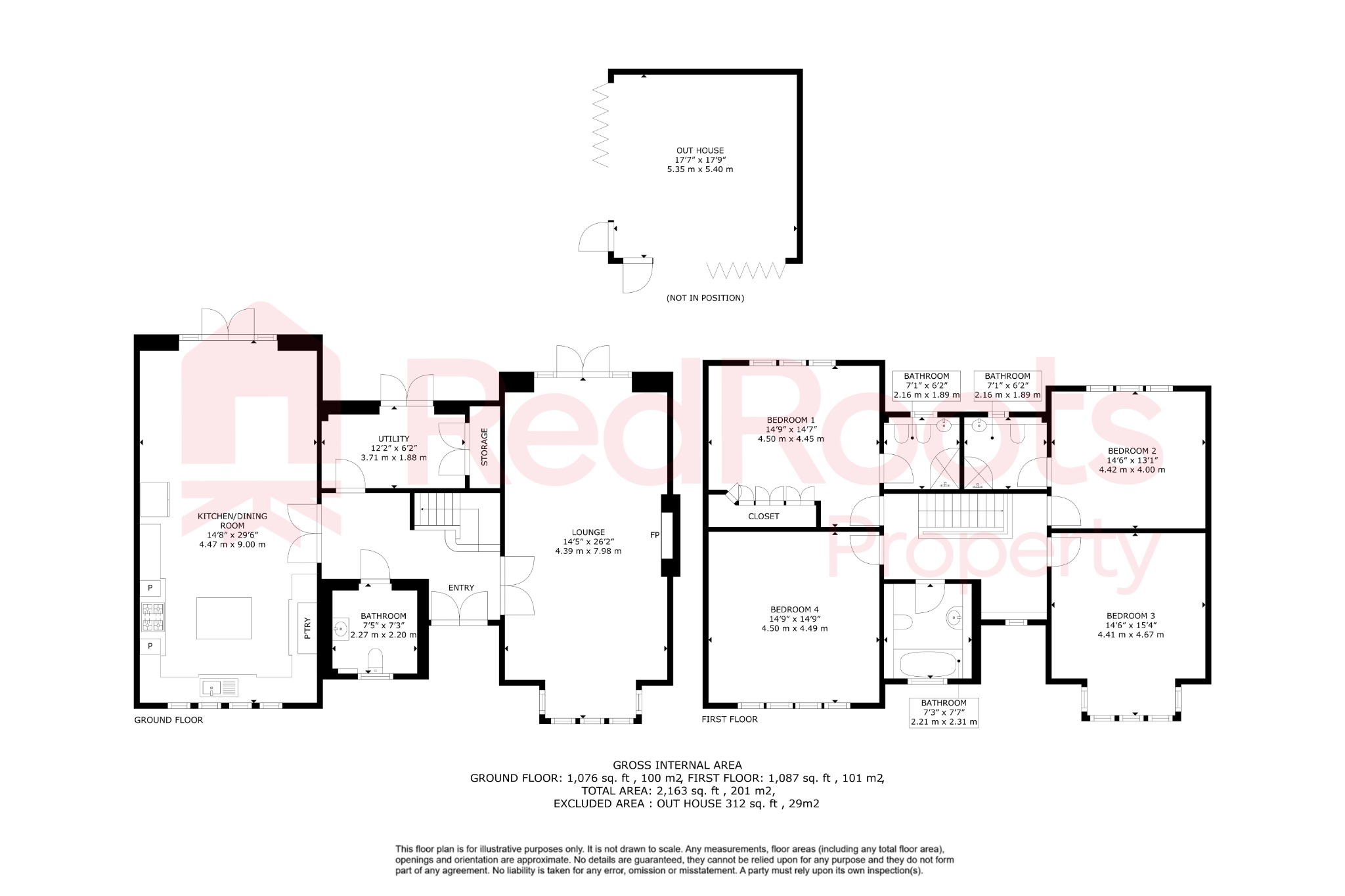 4 bed detached house for sale in Brompton Road, Sprotbrough, Doncaster, DN5 - Property floorplan