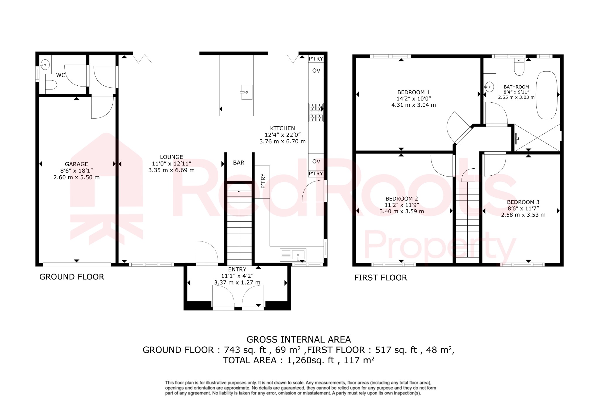 3 bed detached house for sale in Clifton Drive, Sprotbrough, Doncaster, DN5 - Property floorplan