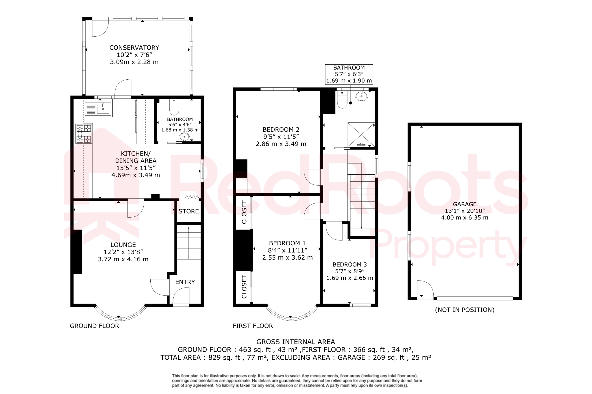 3 bed semi-detached house for sale in Ingleborough Drive, Doncaster, DN5 - Property floorplan