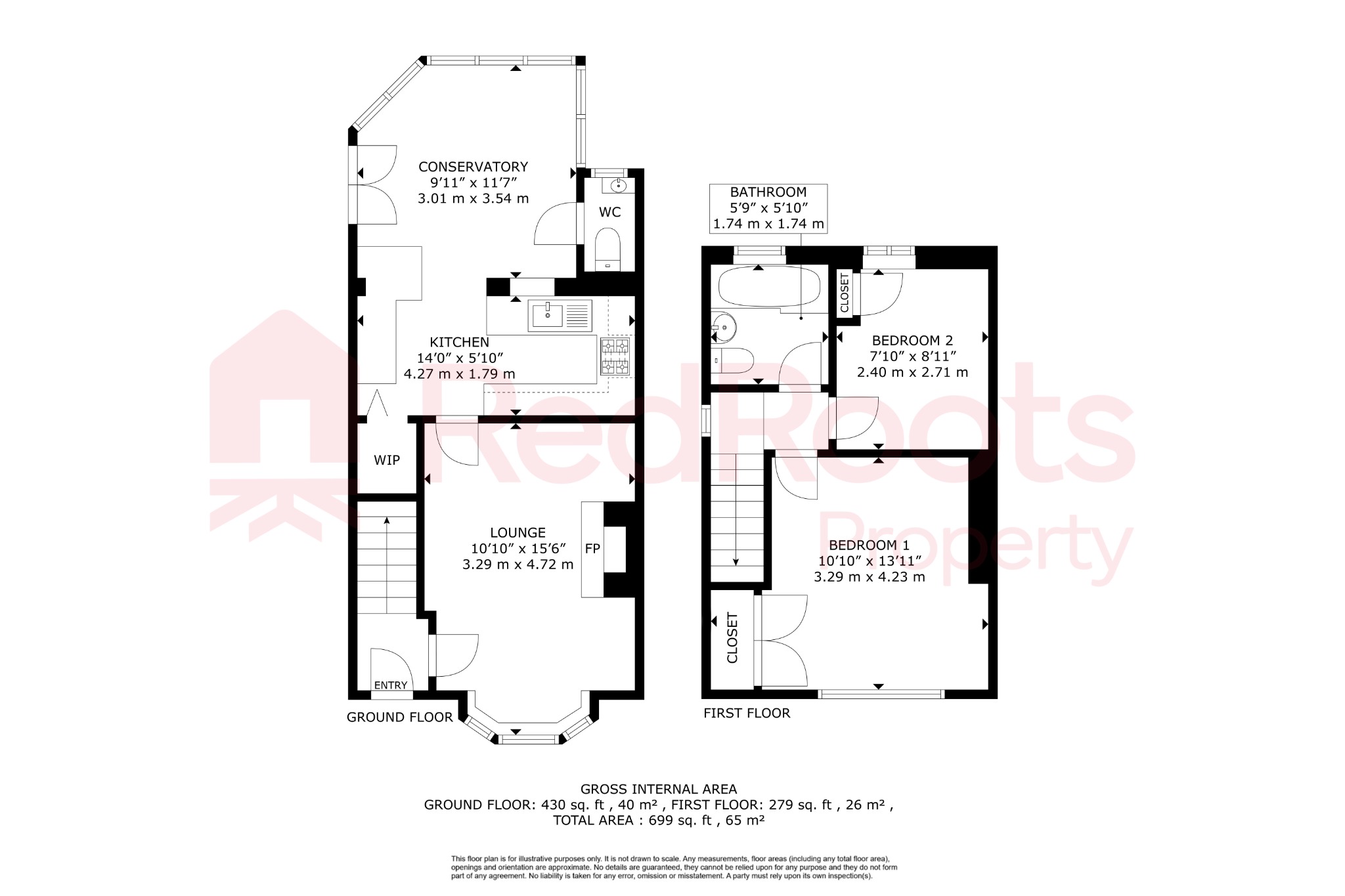 2 bed semi-detached house for sale in Tennyson Avenue, Doncaster, DN5 - Property floorplan