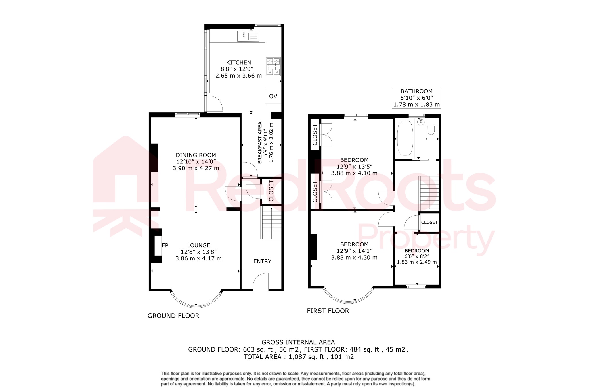 3 bed terraced house for sale in Raymond Road, Doncaster, South Yorkshire, DN5 - Property floorplan
