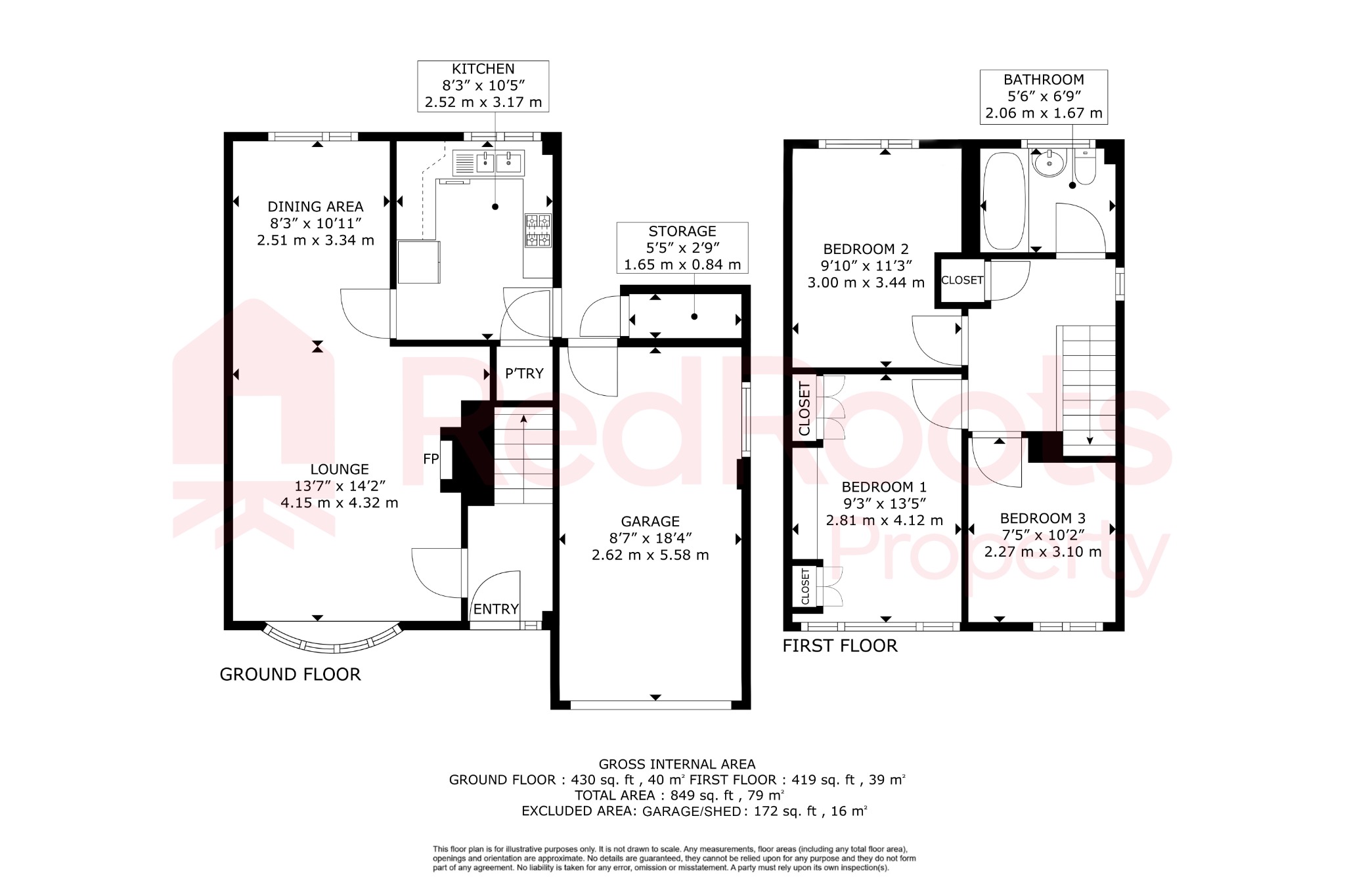 3 bed semi-detached house for sale in Hills Close, Sprotbrough, Doncaster, South Yorkshire, DN5 - Property floorplan