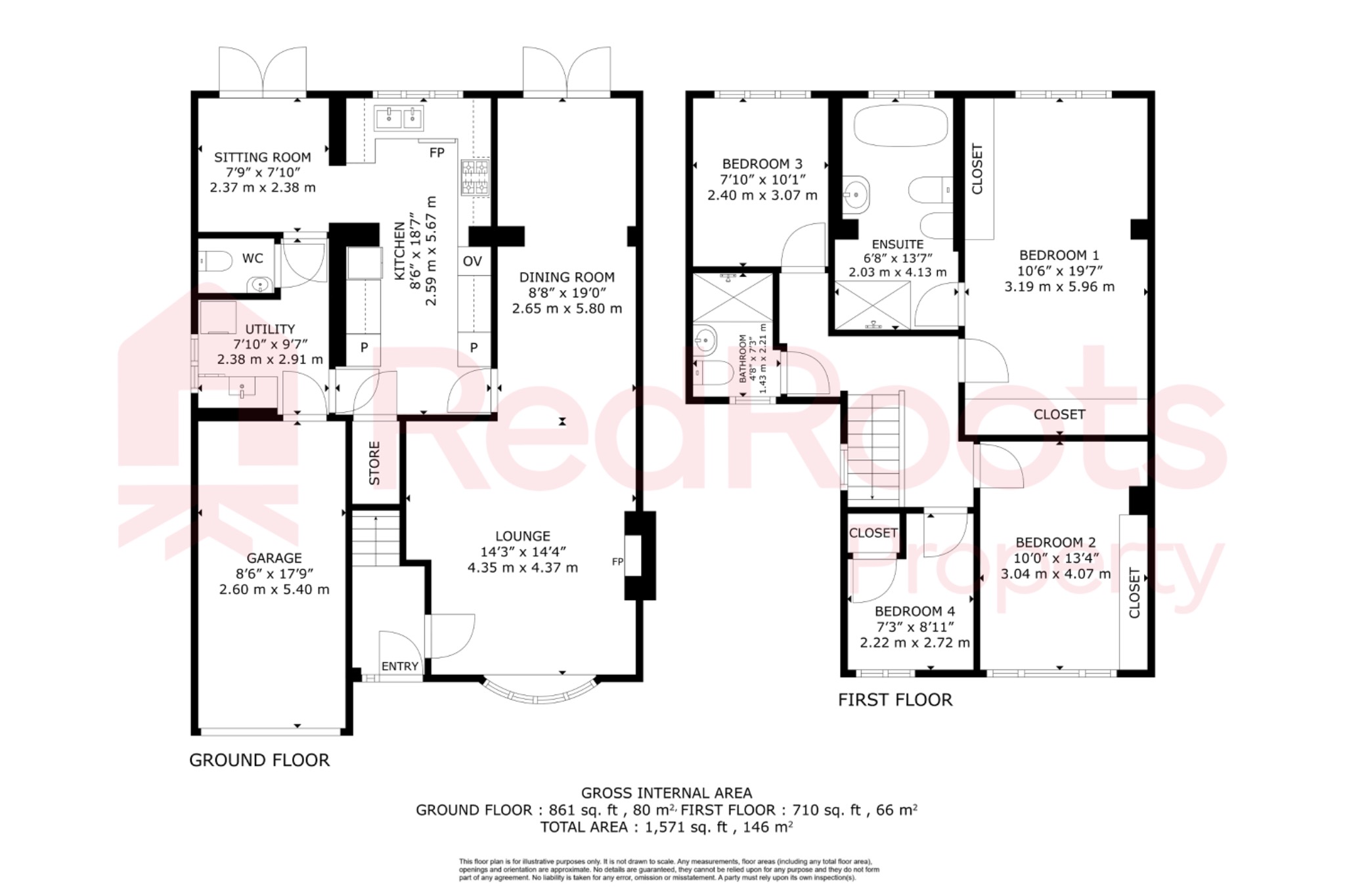 4 bed detached house for sale in Clifton Drive, Sprotbrough, Doncaster, DN5 - Property floorplan