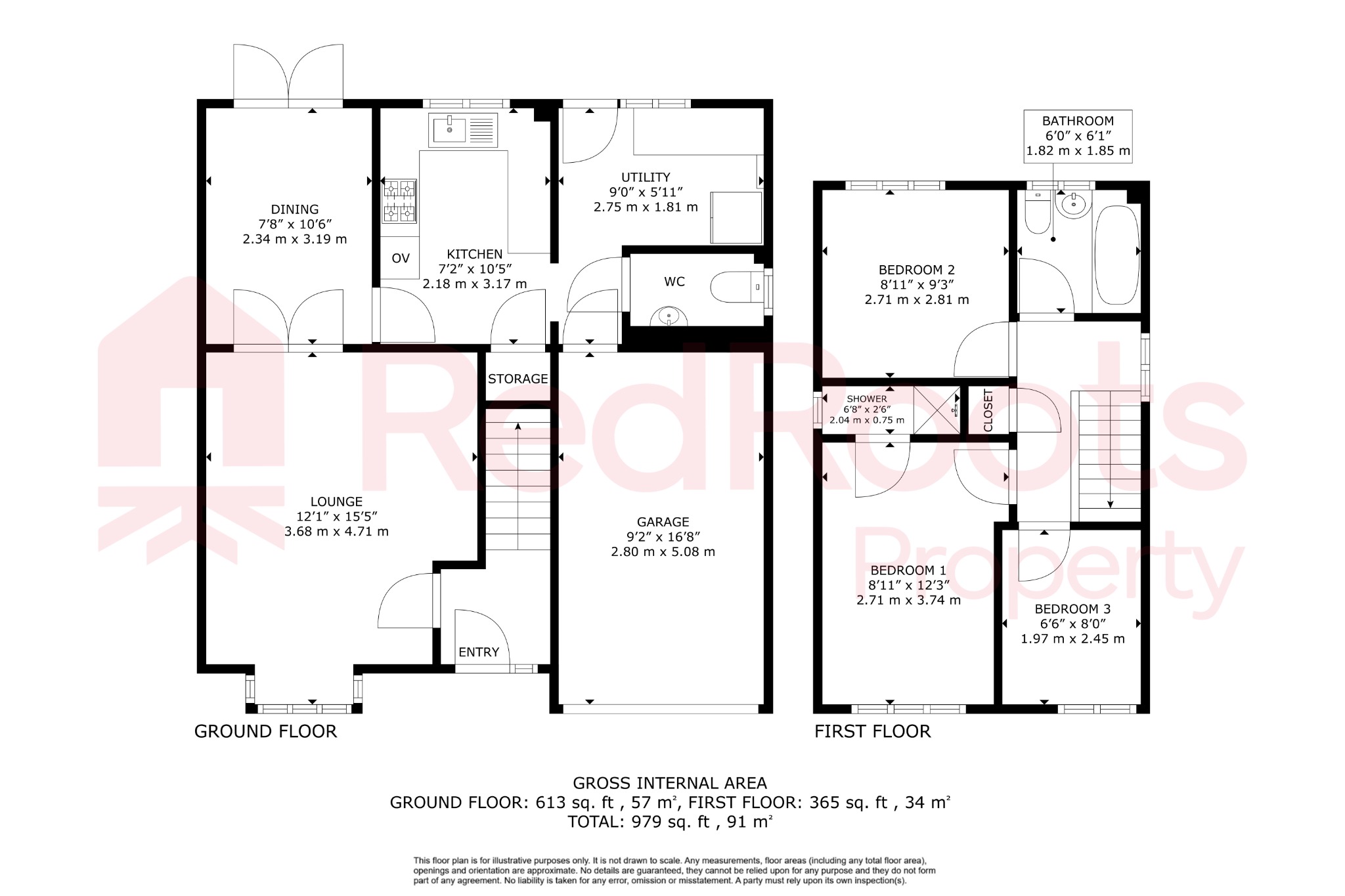 3 bed detached house for sale in Ash Court, Sprotbrough, Doncaster, South Yorkshire, DN5 - Property floorplan