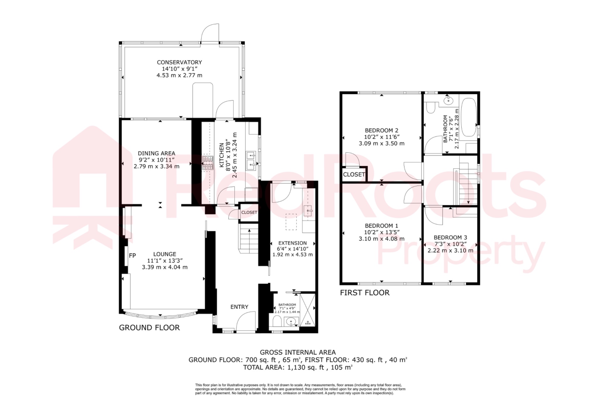 3 bed detached house for sale in Ambleside Crescent, Sprotbrough, Doncaster, South Yorkshire, DN5 - Property floorplan