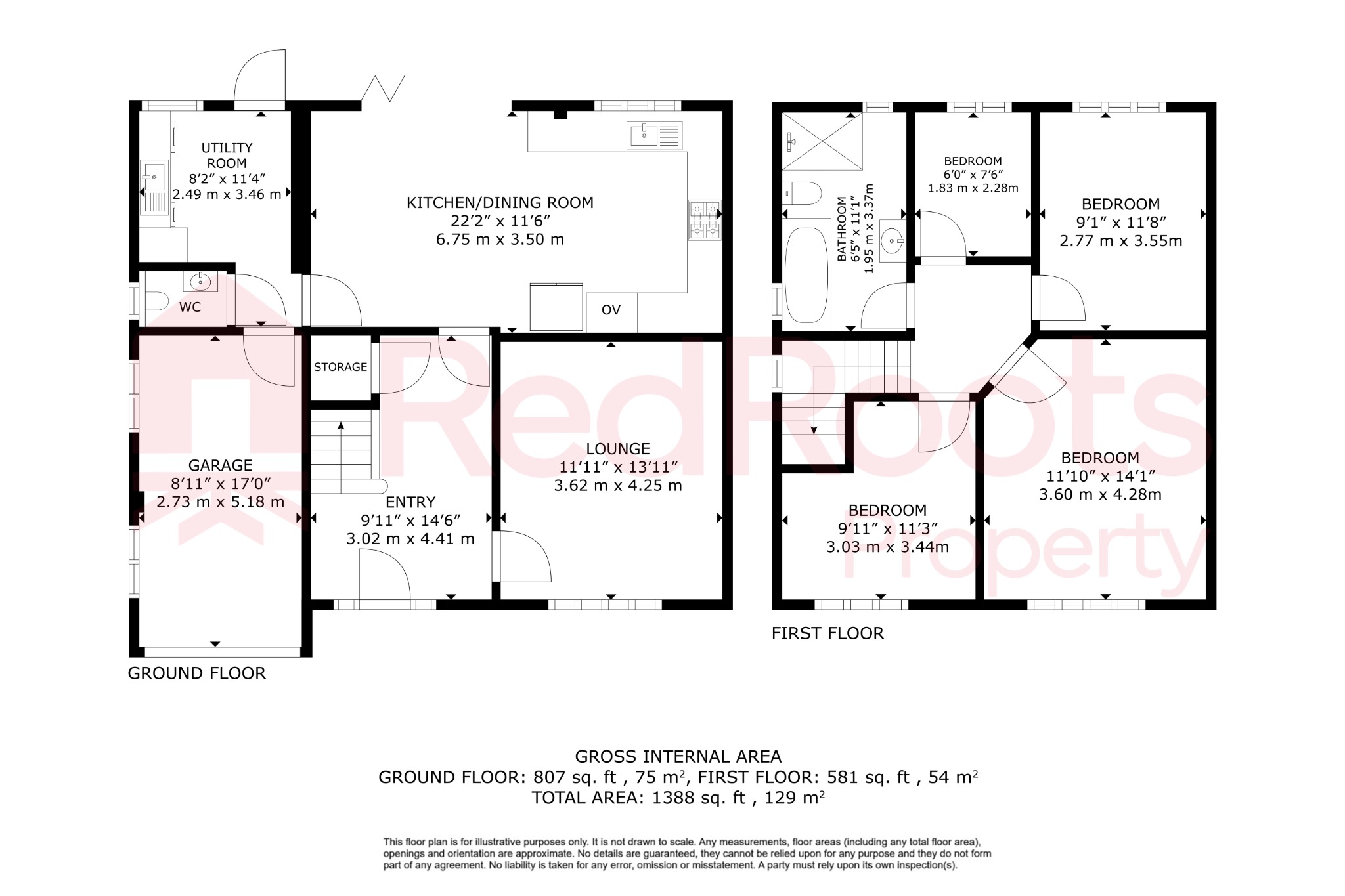 4 bed detached house for sale in Woodview, Sprotbrough, Doncaster, South Yorkshire, DN5 - Property floorplan
