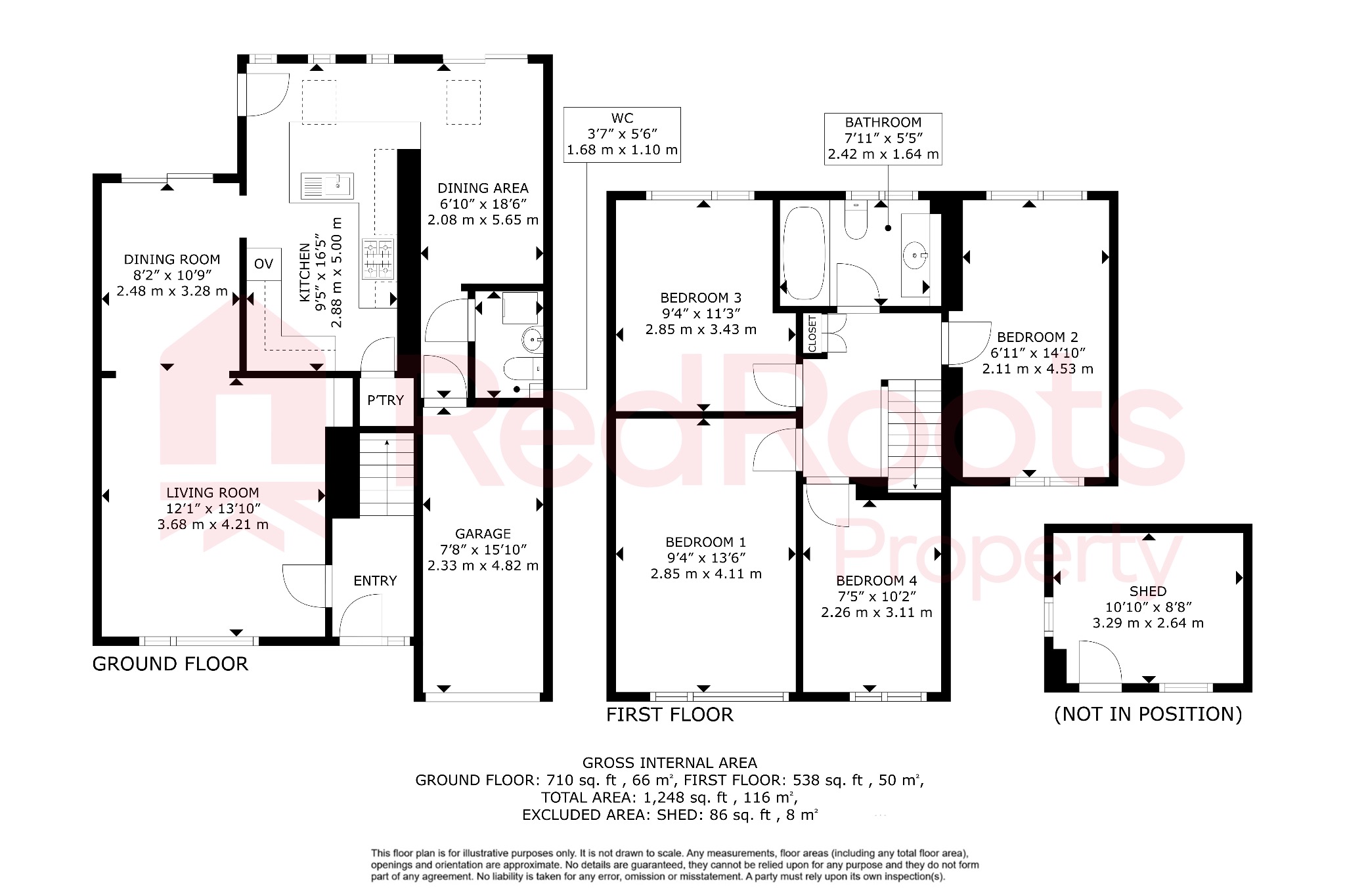 4 bed semi-detached house for sale in Hills Close, Sprotbrough, Doncaster, DN5 - Property floorplan