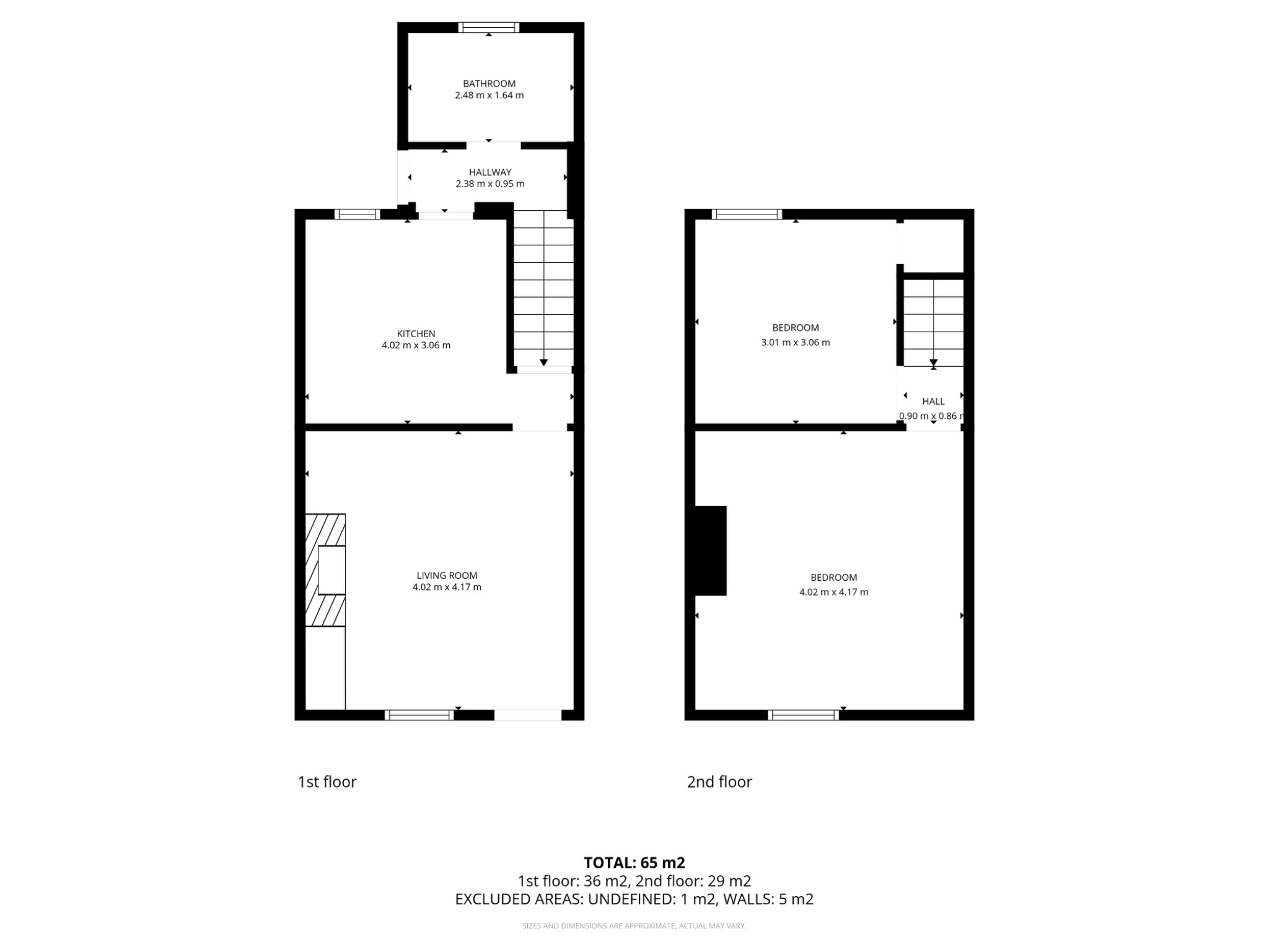 2 bed terraced house for sale in Hough Lane, Wombwell, Barnsley, South Yorkshire, S73 - Property floorplan
