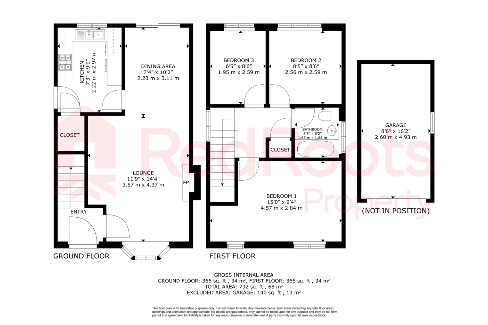 3 bed detached house for sale in Paddock Close, Doncaster, South Yorkshire, DN5 - Property floorplan
