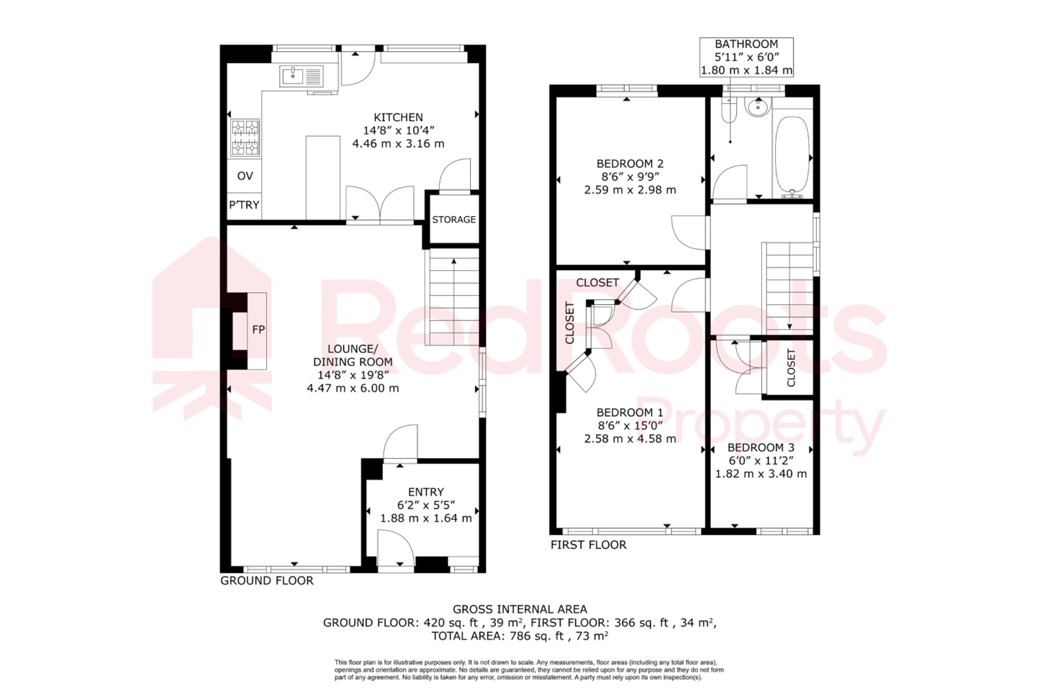 3 bed semi-detached house for sale in Westmorland Way, Sprotbrough, Doncaster, DN5 - Property floorplan