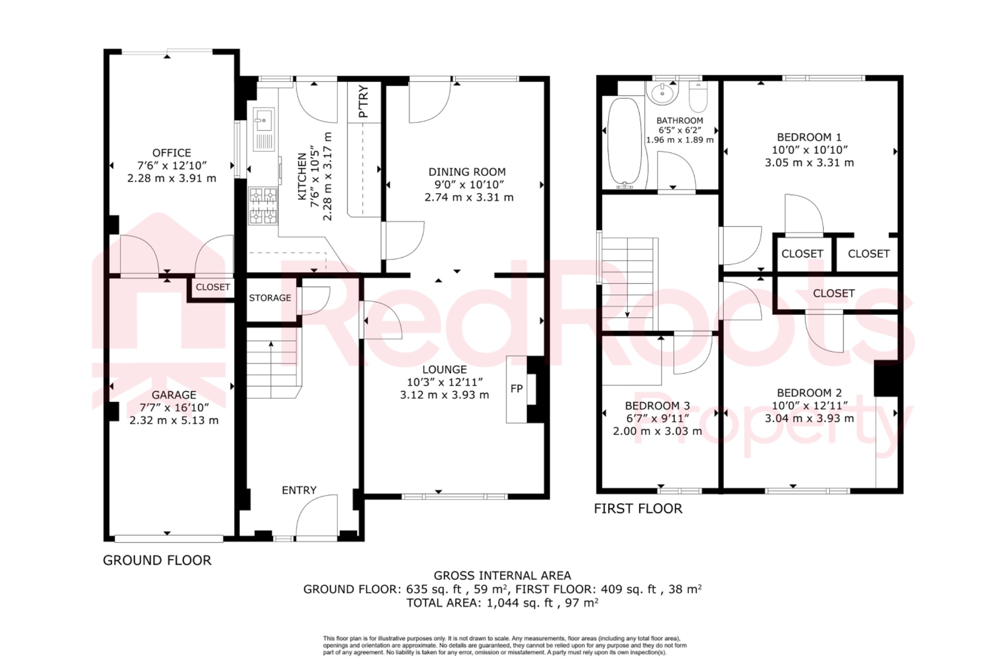 3 bed semi-detached house for sale in Ambleside Crescent, Sprotbrough, Doncaster, DN5 - Property floorplan