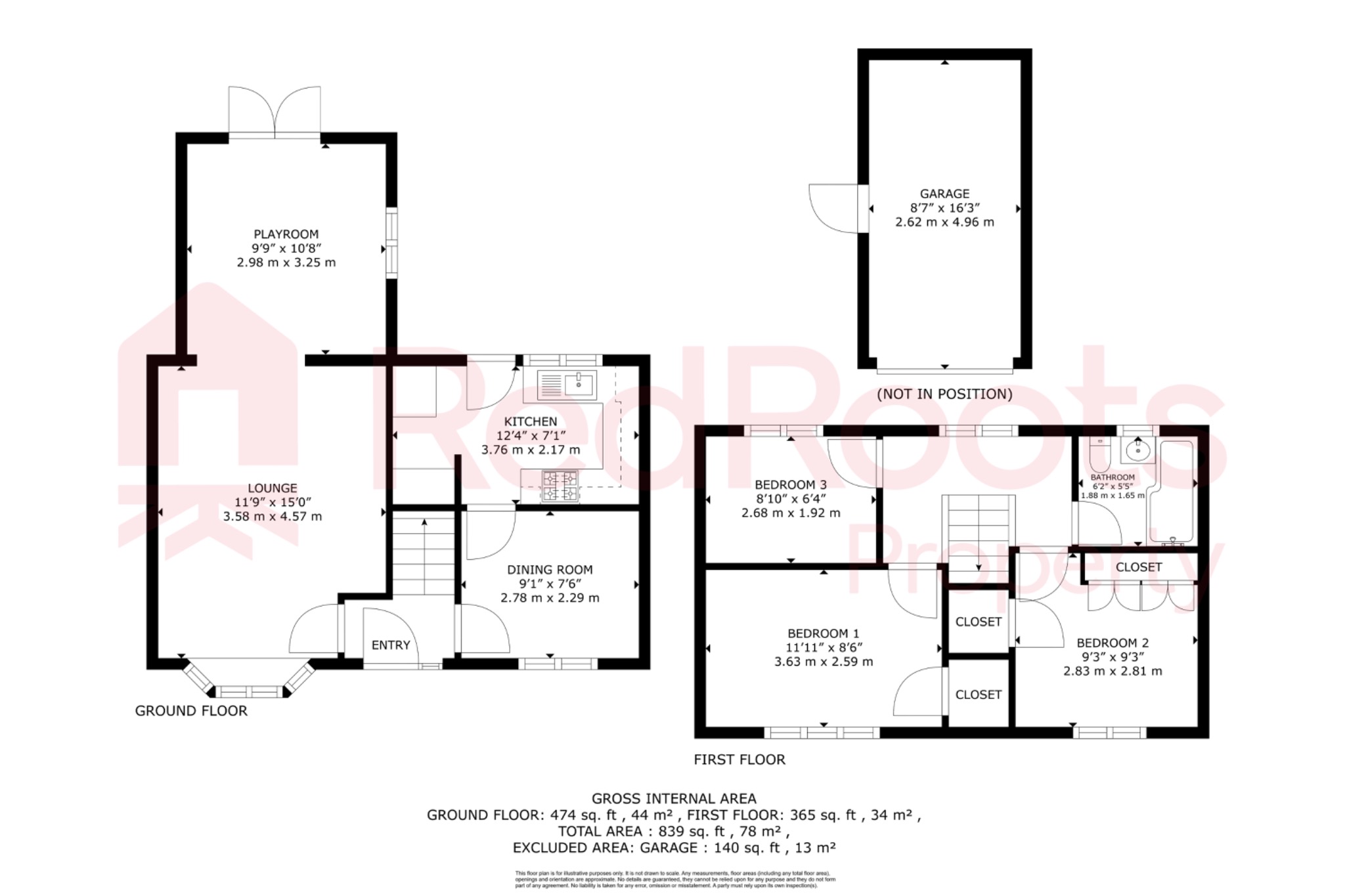 3 bed detached house for sale in Paddock Close, Cusworth, Doncaster, DN5 - Property floorplan