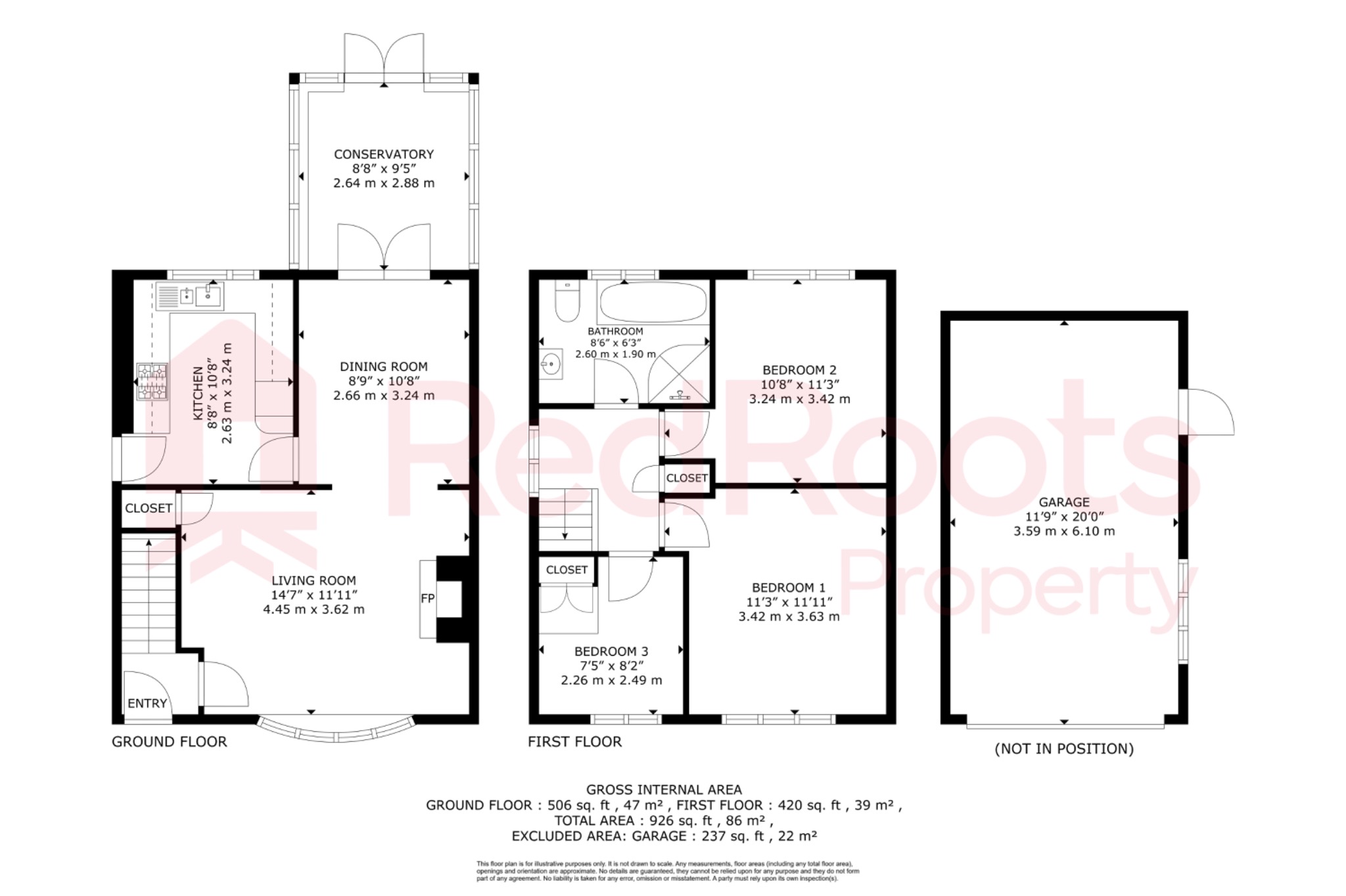 3 bed semi-detached house for sale in Crane Moor Close, Harlington, Doncaster, DN5 - Property floorplan